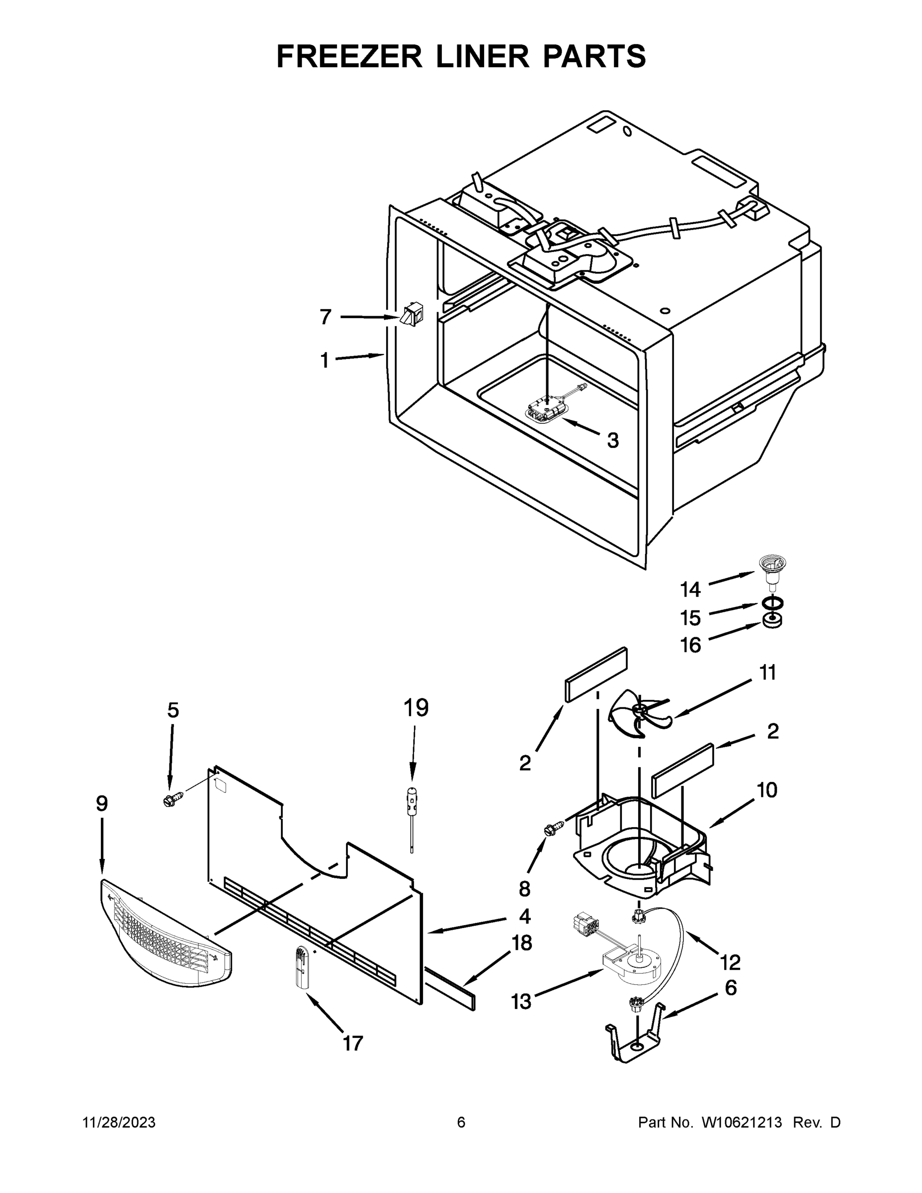 04 - FREEZER LINER PARTS