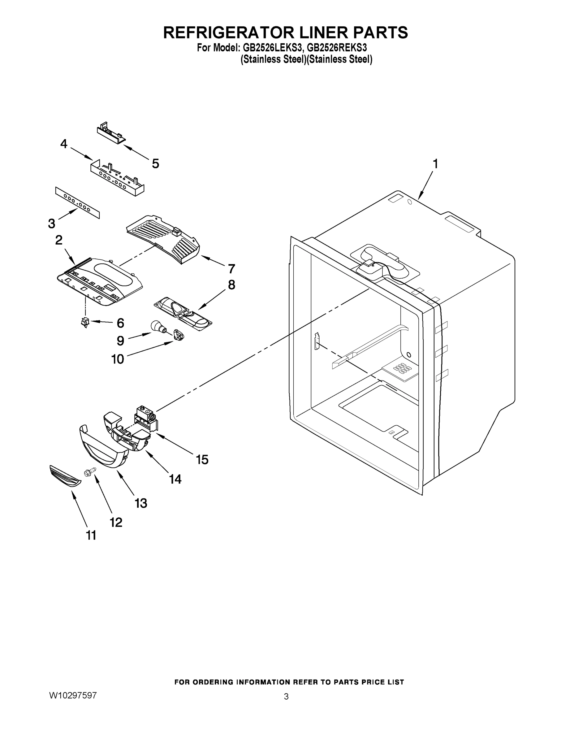 02 - REFRIGERATOR LINER PARTS
