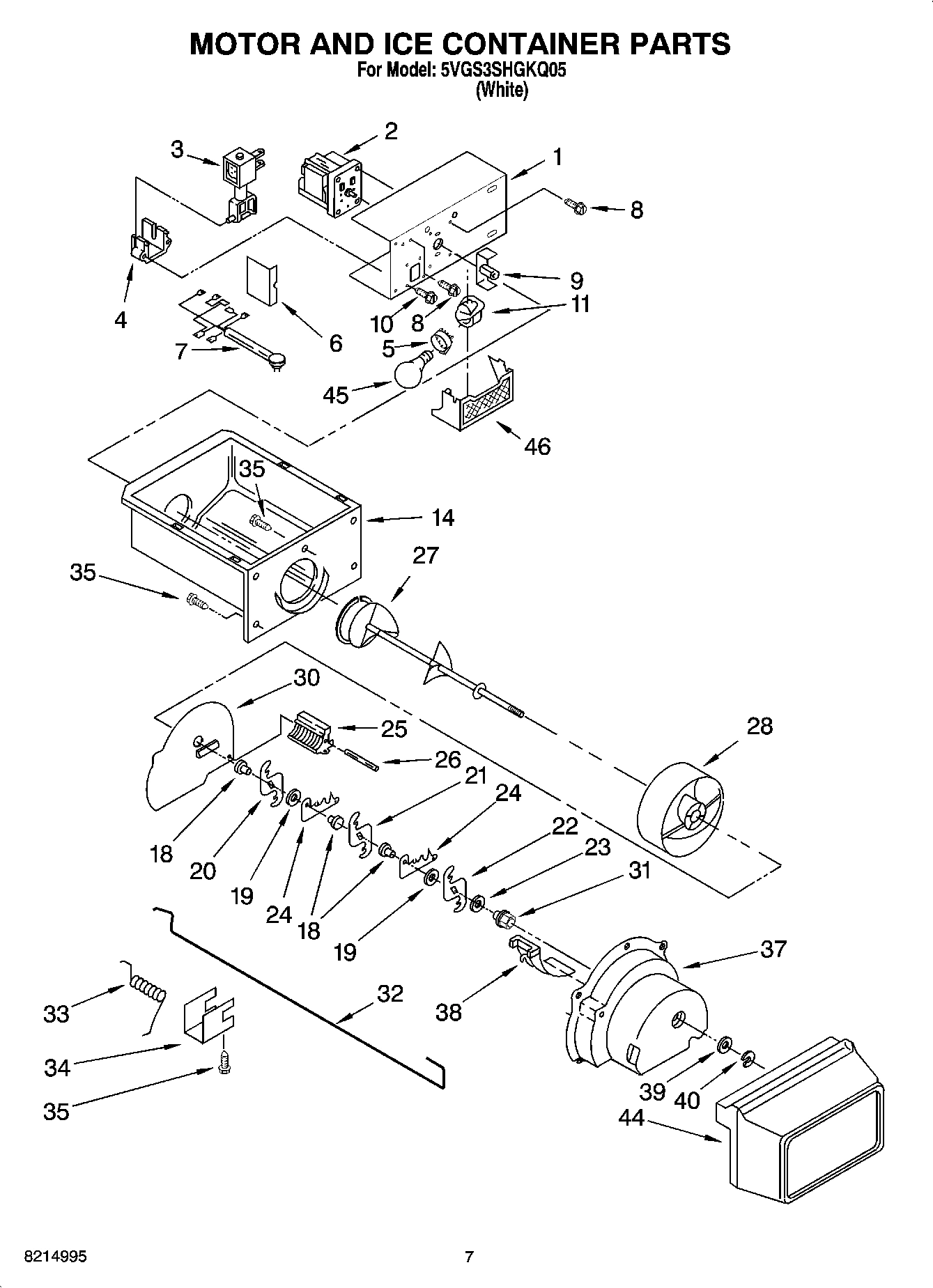 05 - MOTOR AND ICE CONTAINER PARTS