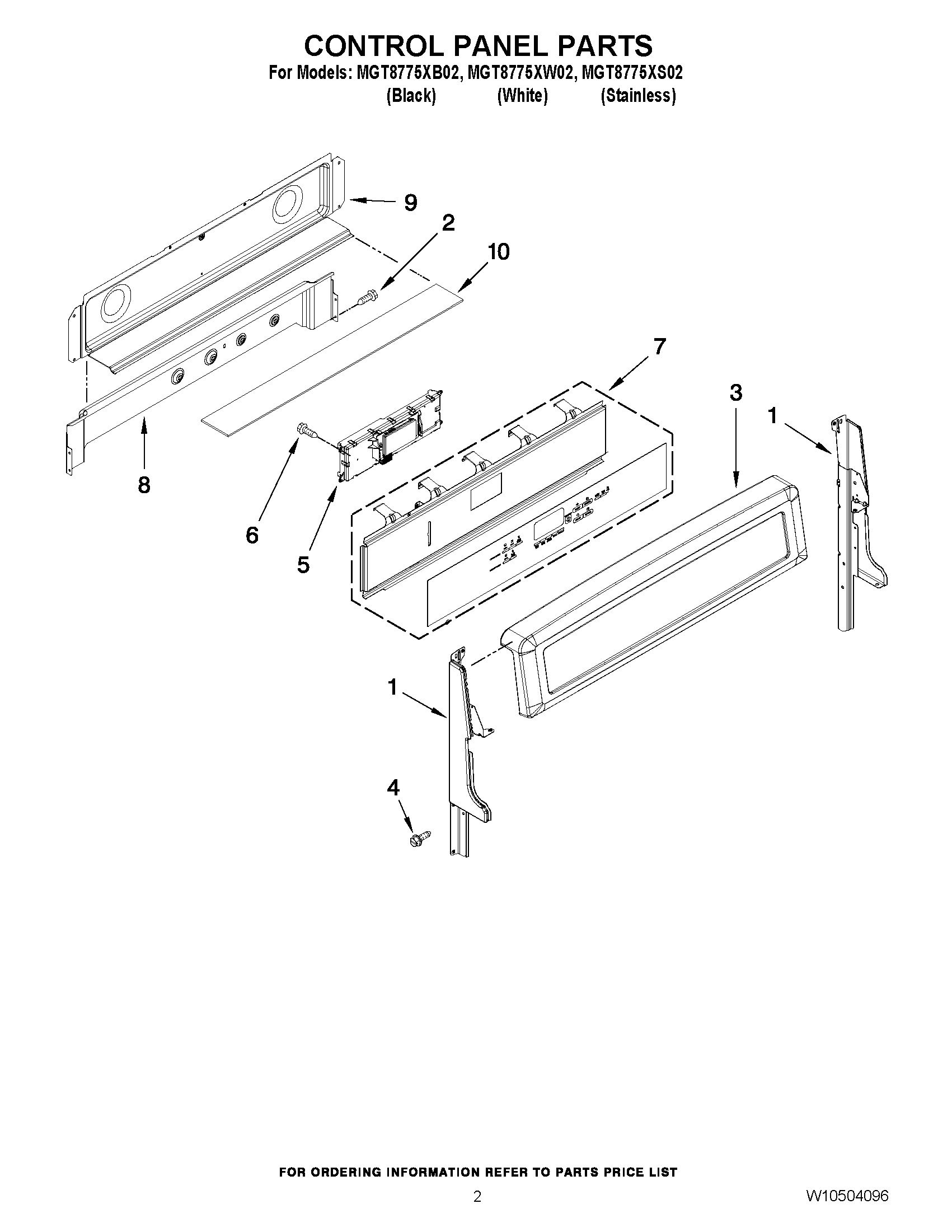02 - CONTROL PANEL PARTS