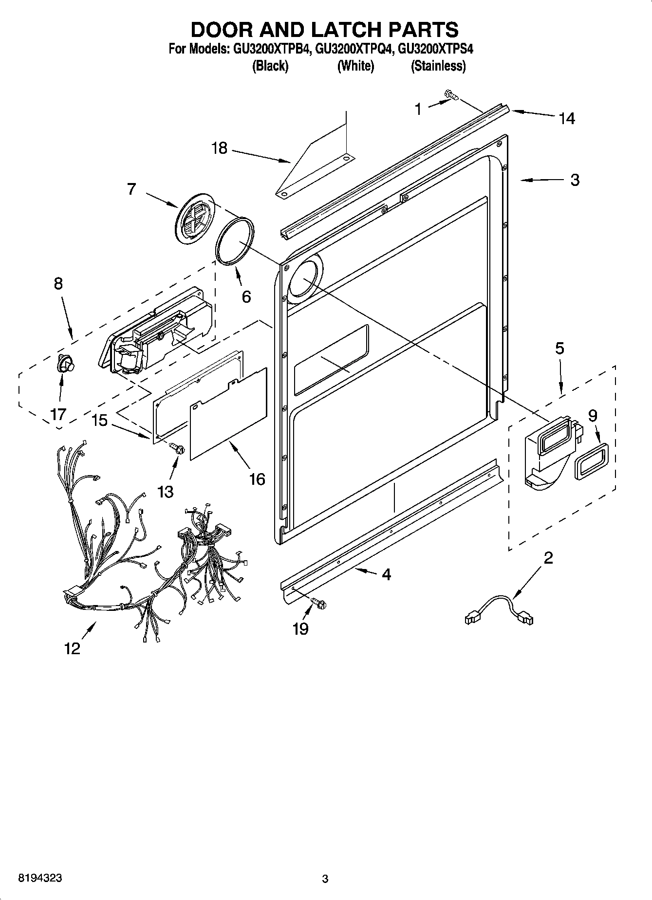03 - DOOR AND LATCH PARTS