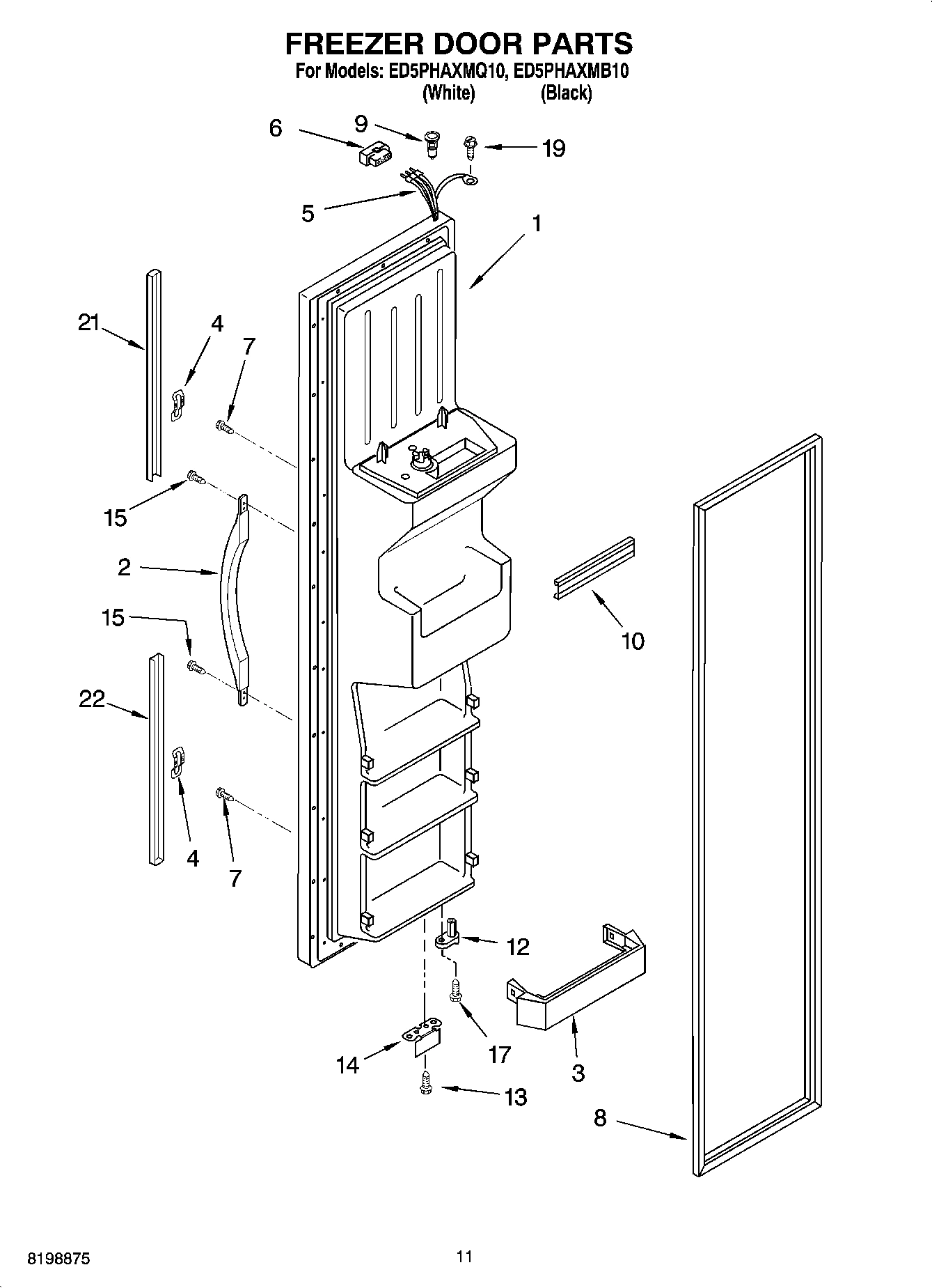 07 - FREEZER DOOR PARTS