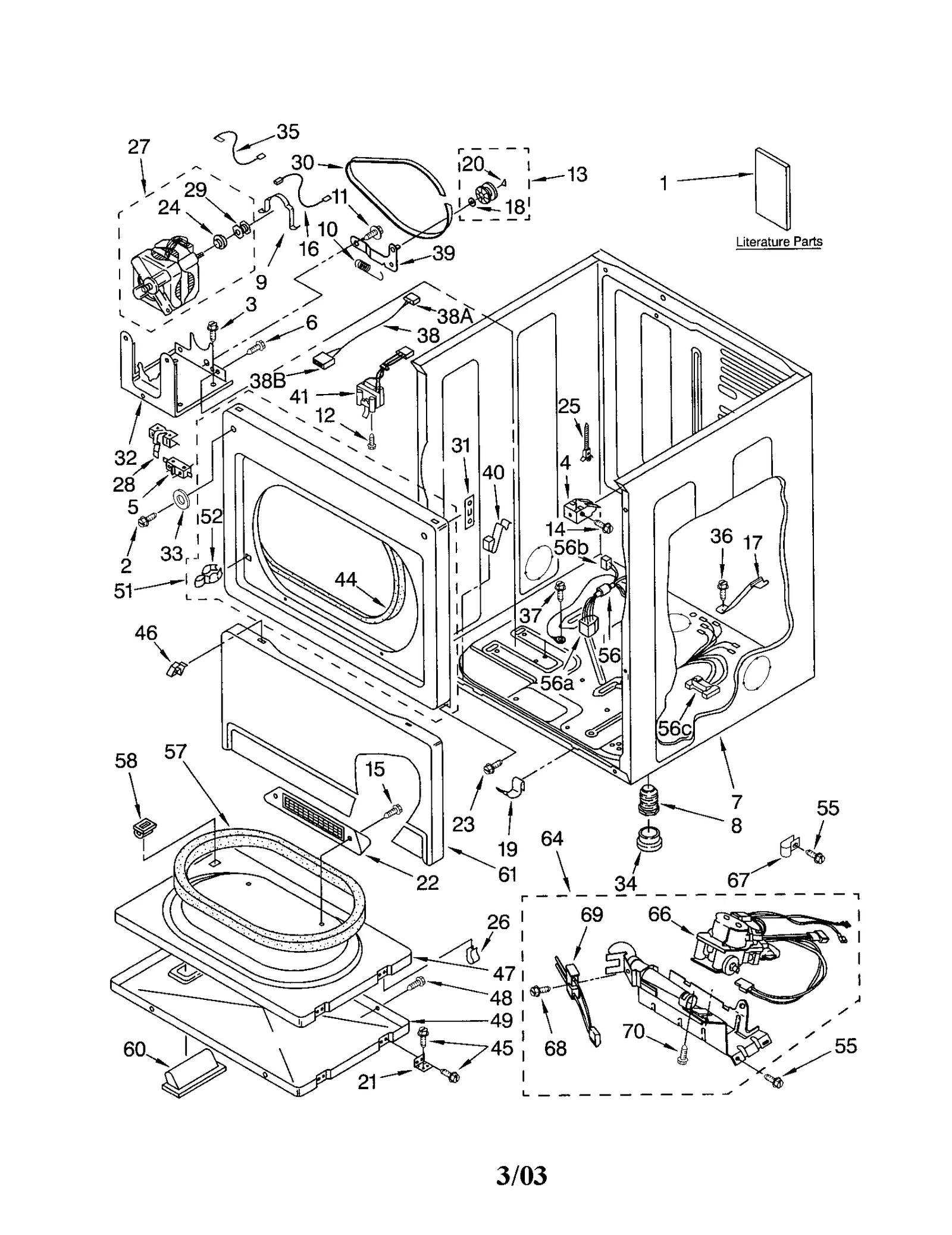 LOWER CABINET AND FRONT PANEL