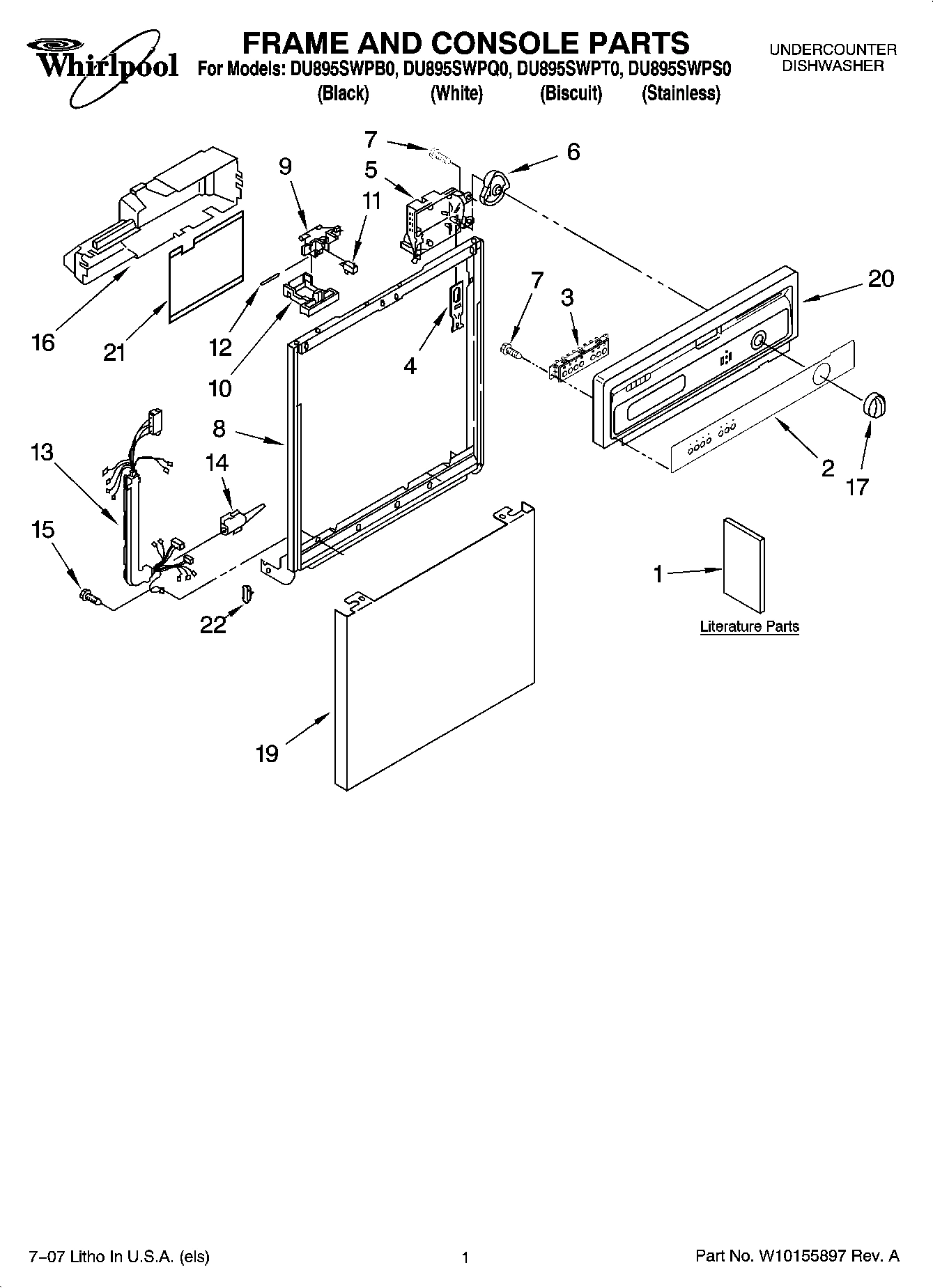 01 - FRAME AND CONSOLE PARTS