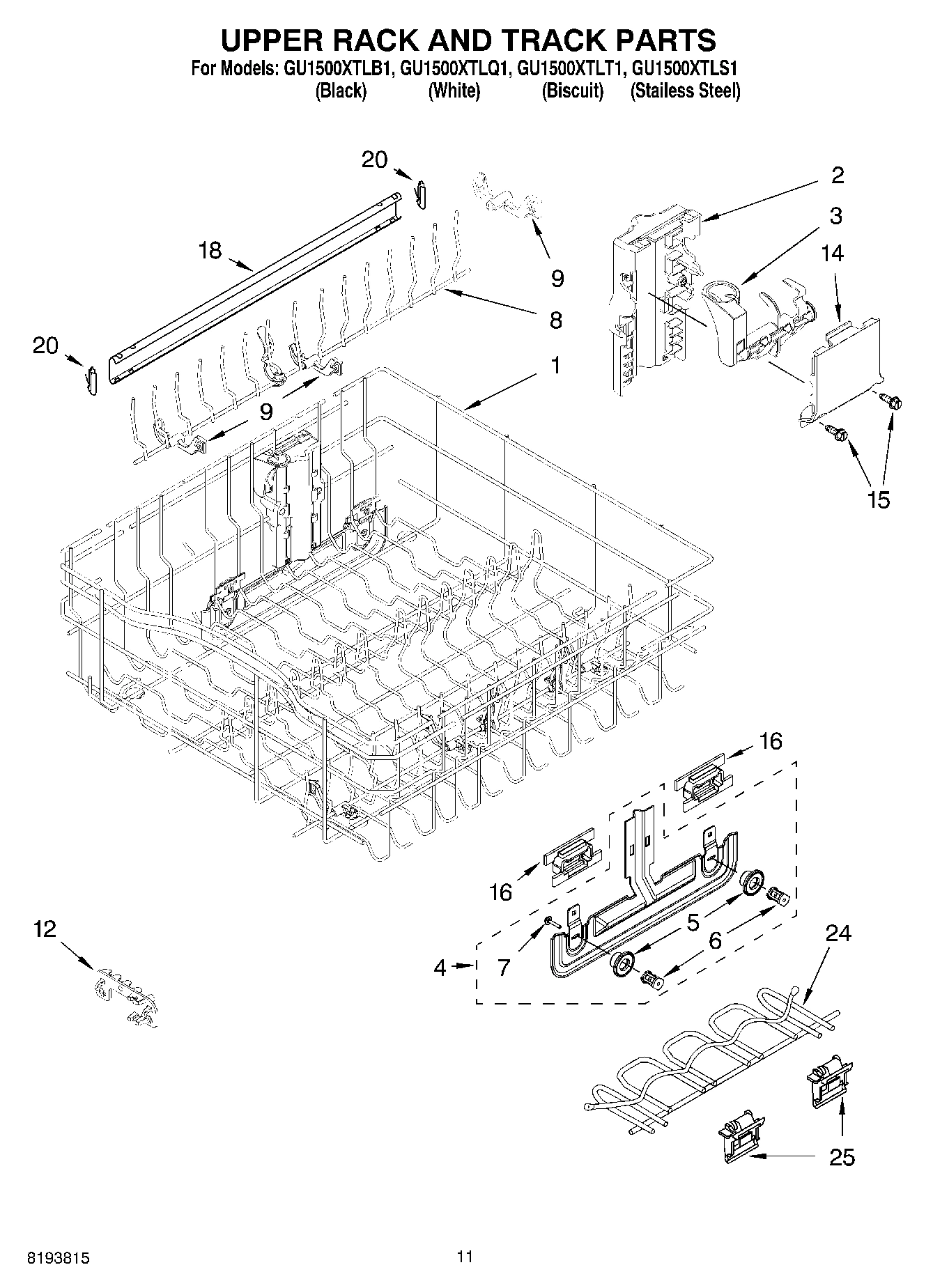 09 - UPPER RACK AND TRACK PARTS