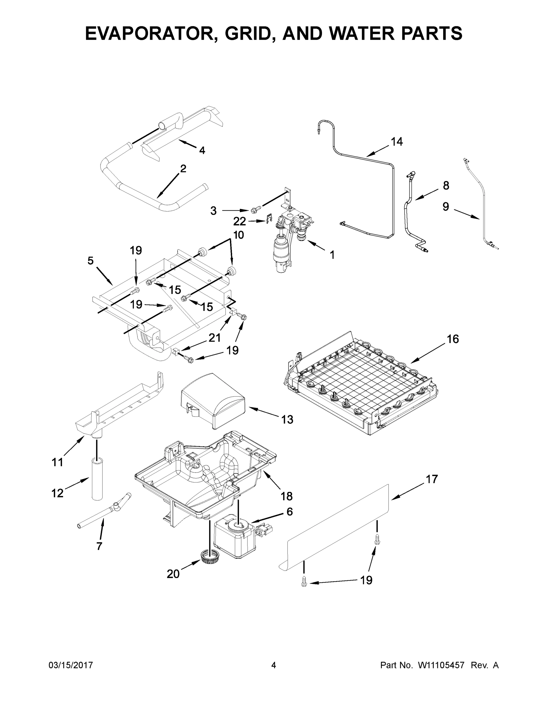 03 - EVAPORATOR, GRID, AND WATER PARTS