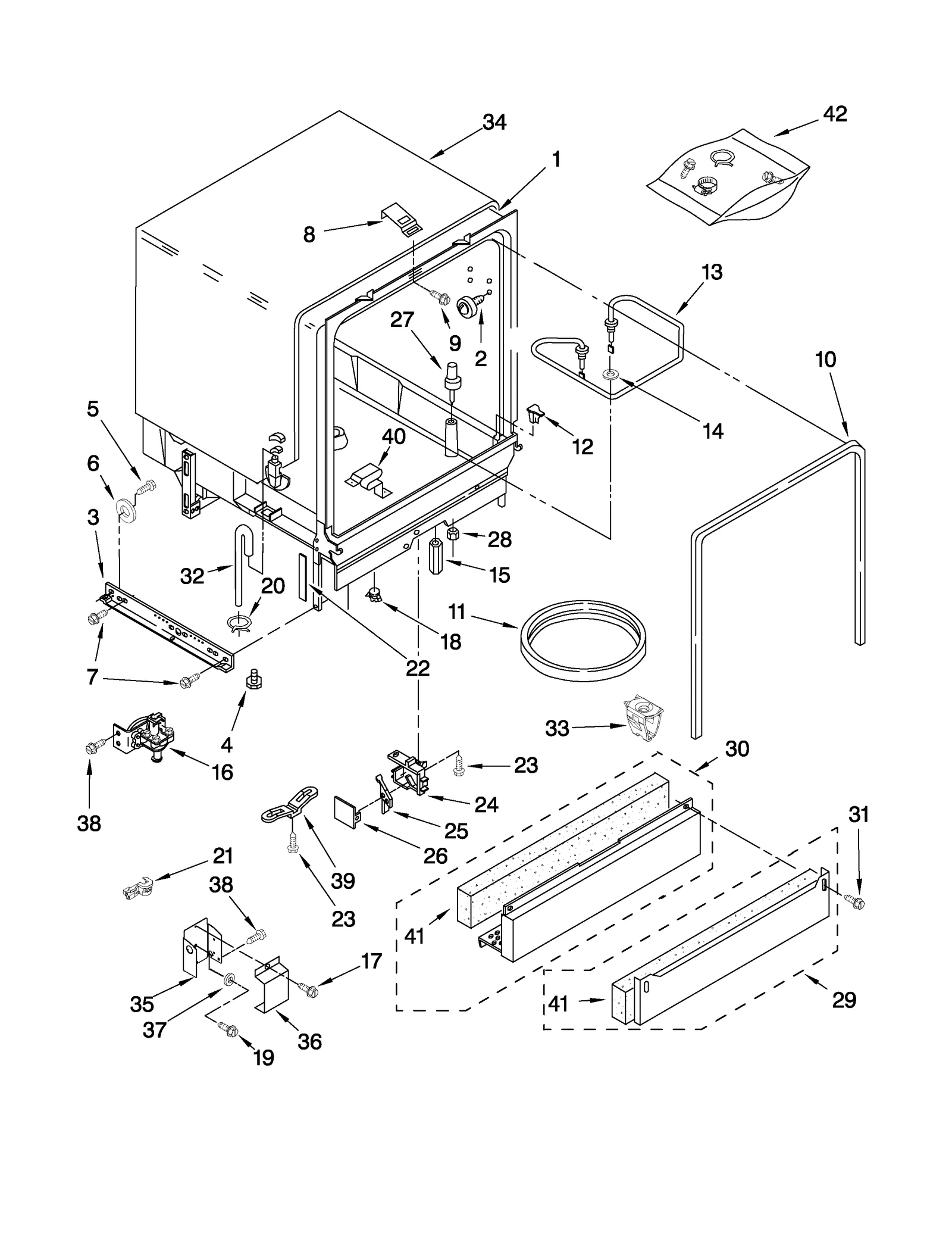TUB ASSEMBLY PARTS