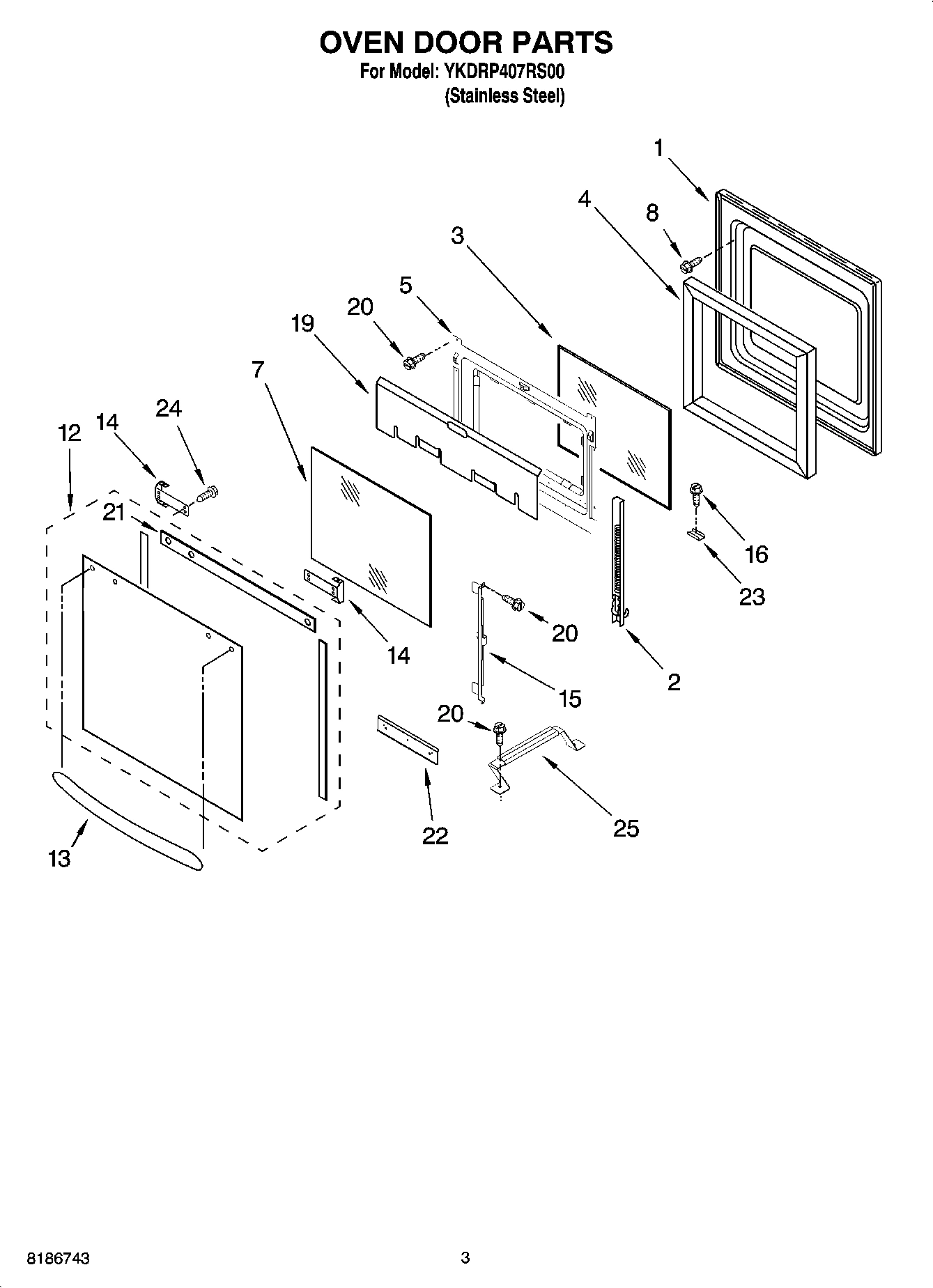 02 - OVEN DOOR PARTS
