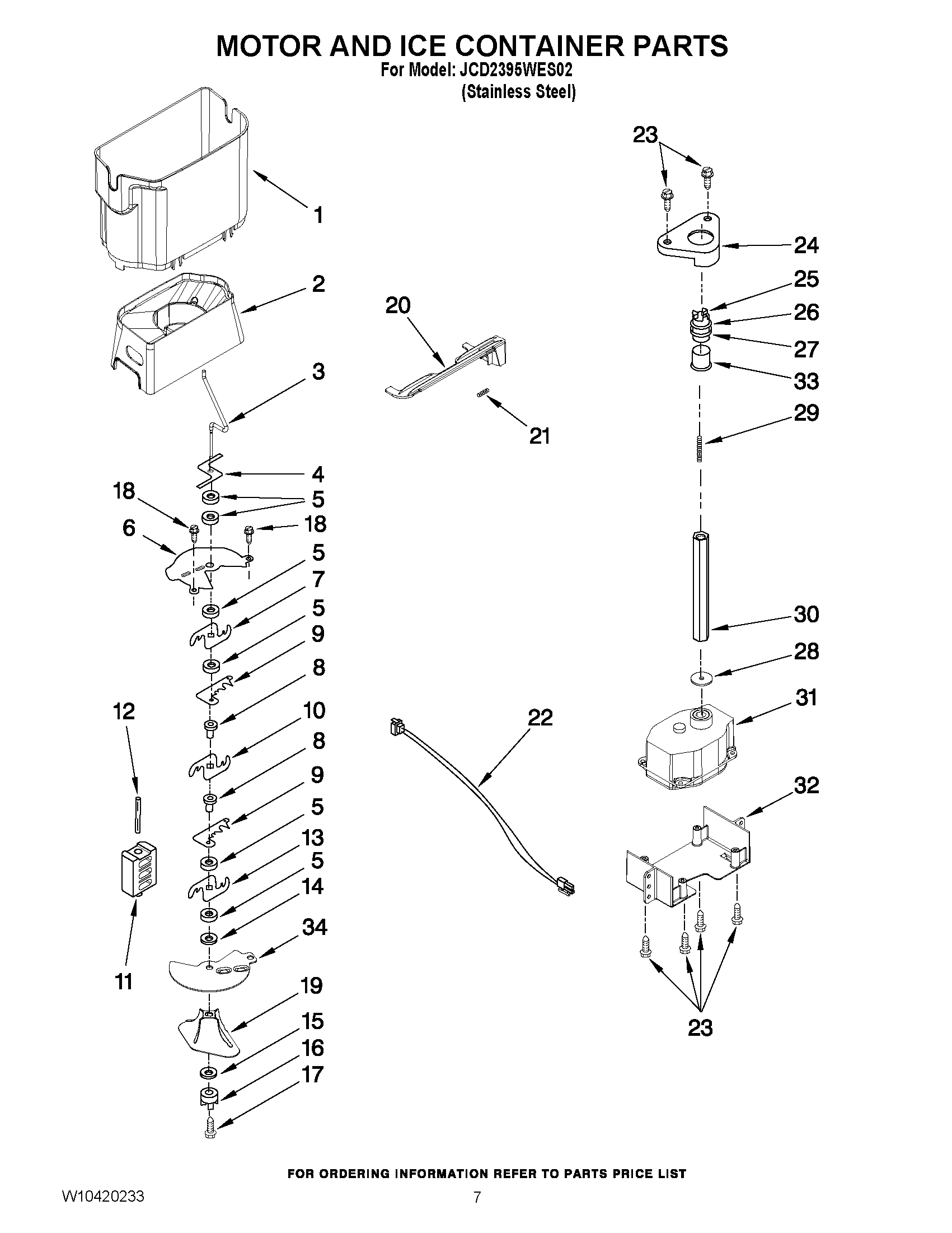 05 - MOTOR AND ICE CONTAINER PARTS