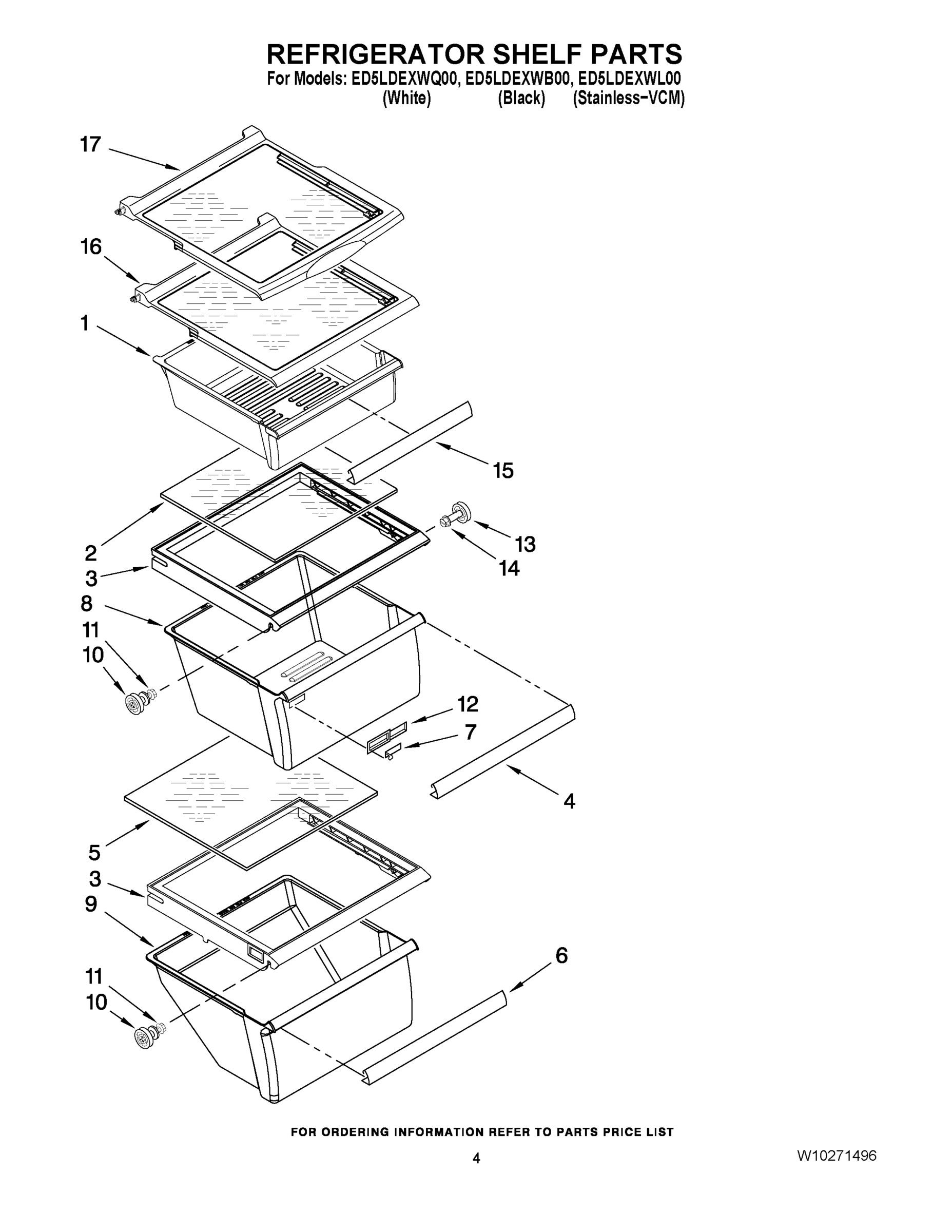03 - REFRIGERATOR SHELF PARTS