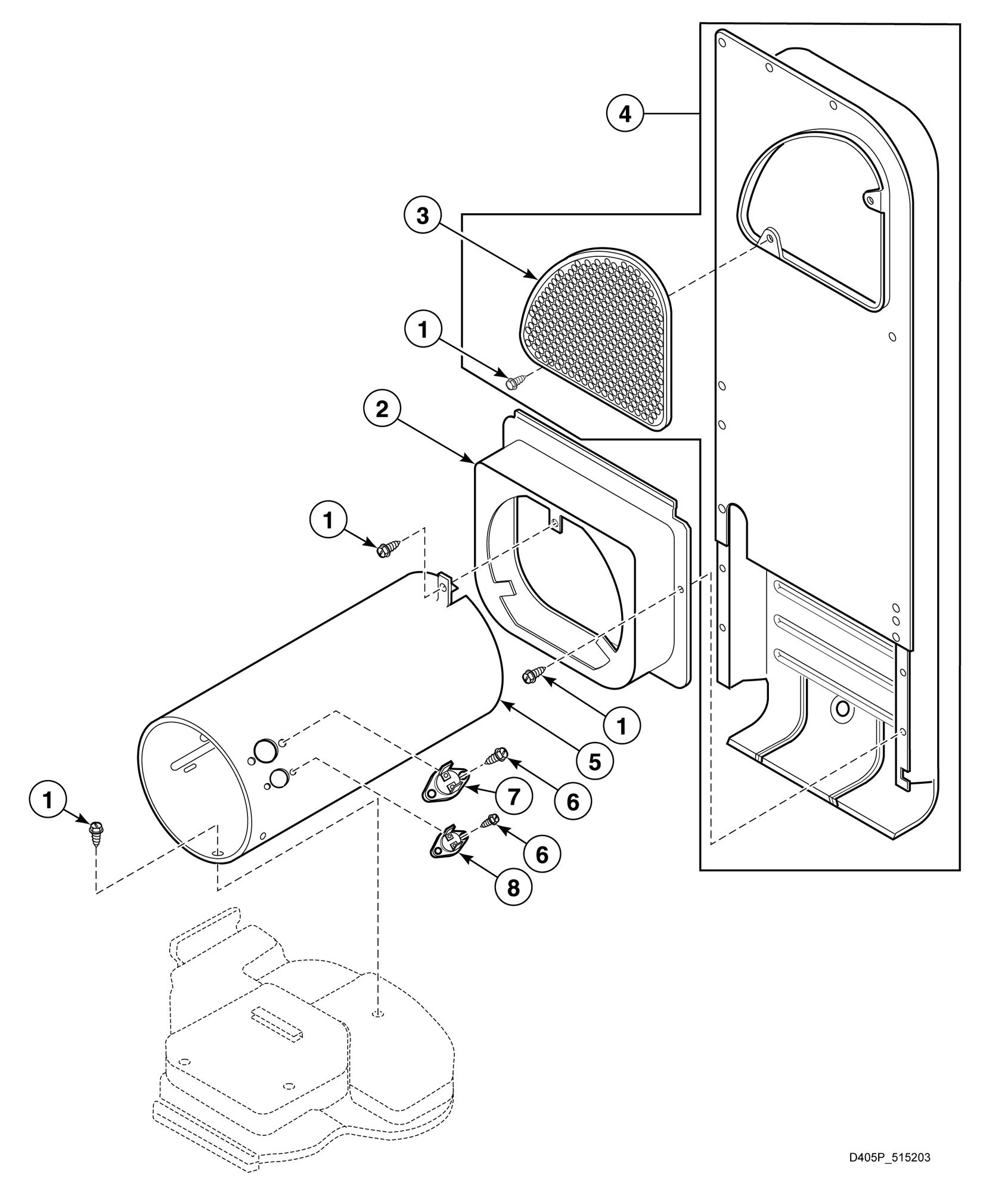 Heater Duct Assembly (Gas Models)