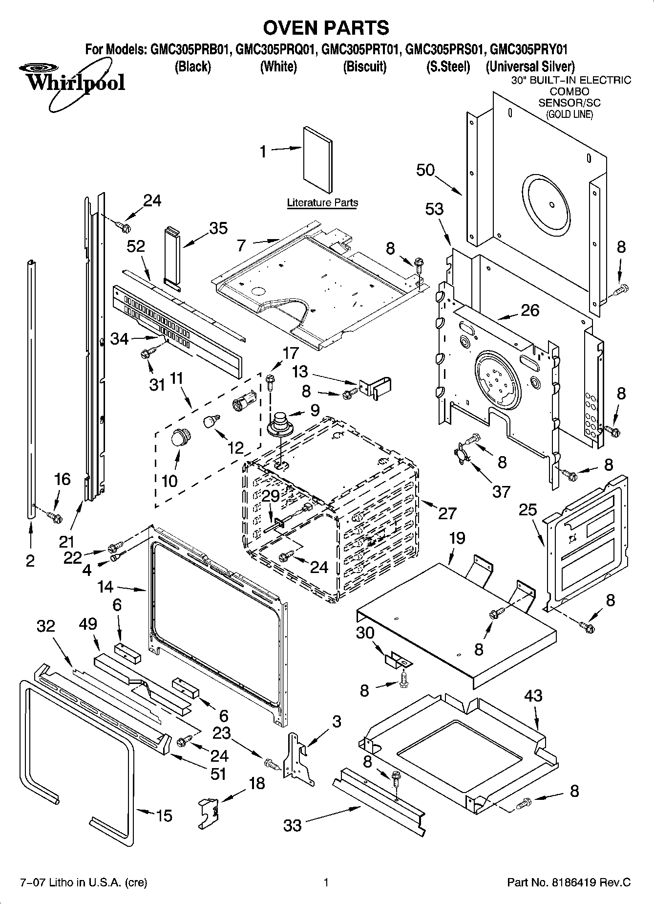 01 - OVEN PARTS