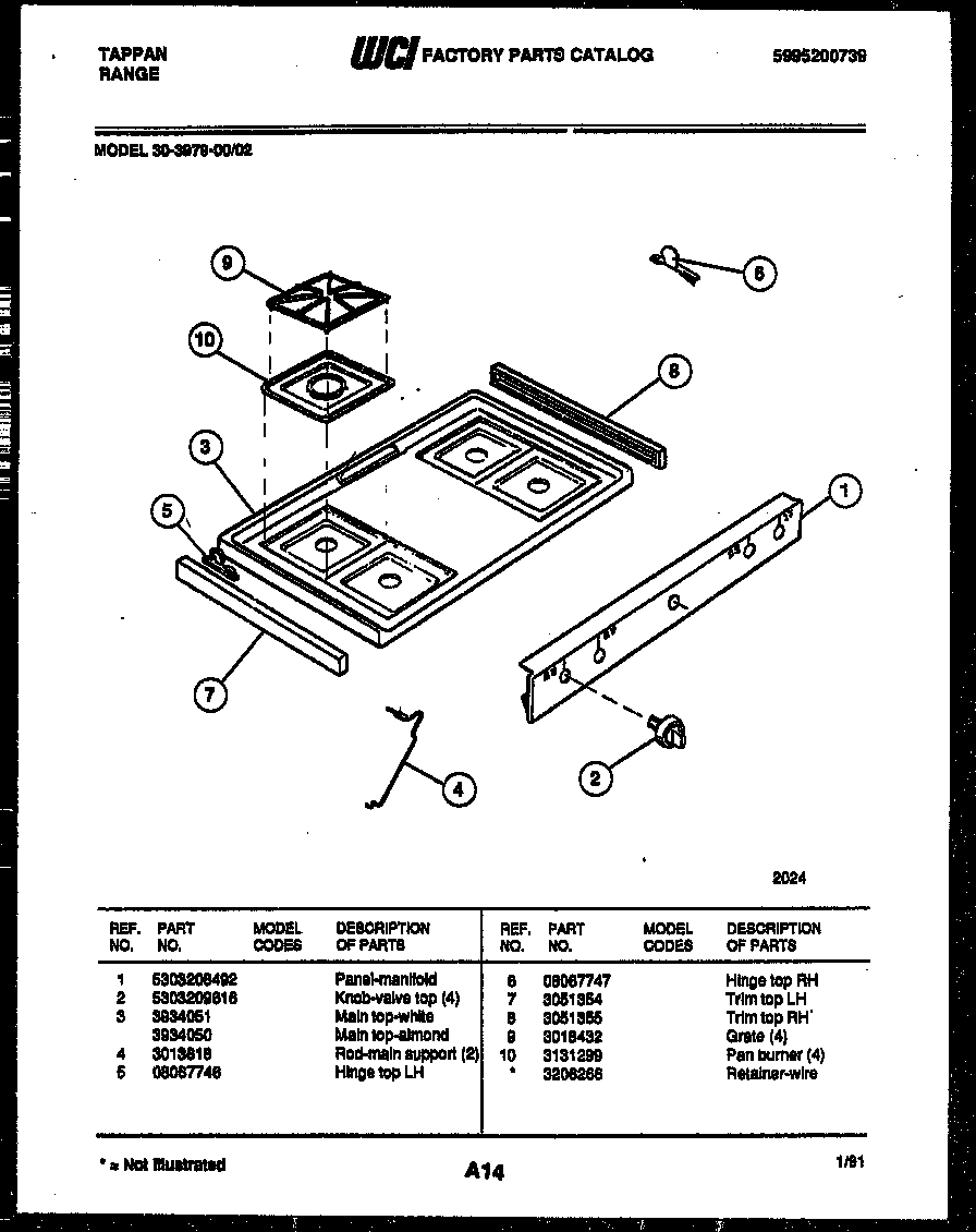 03 - COOKTOP PARTS