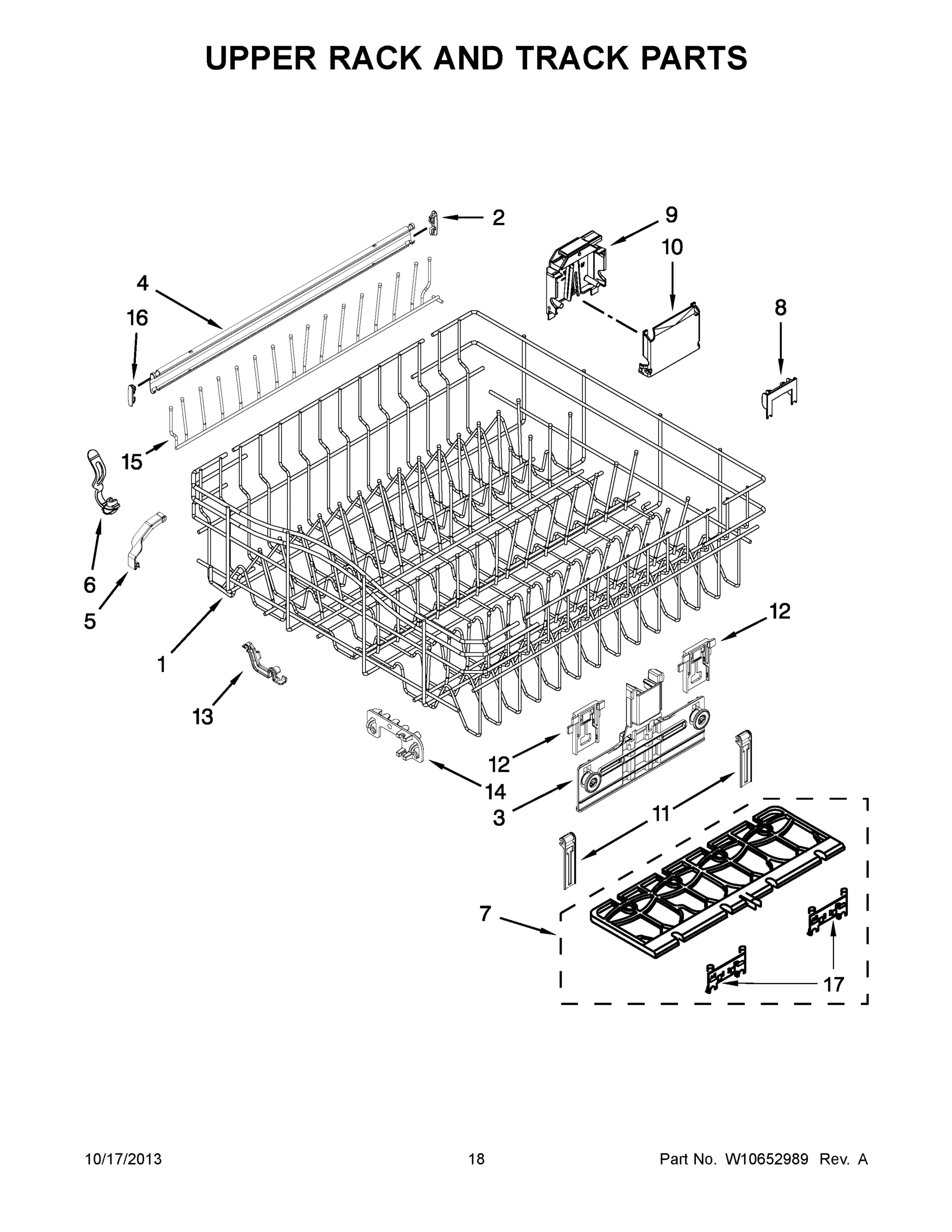10 - UPPER RACK AND TRACK PARTS