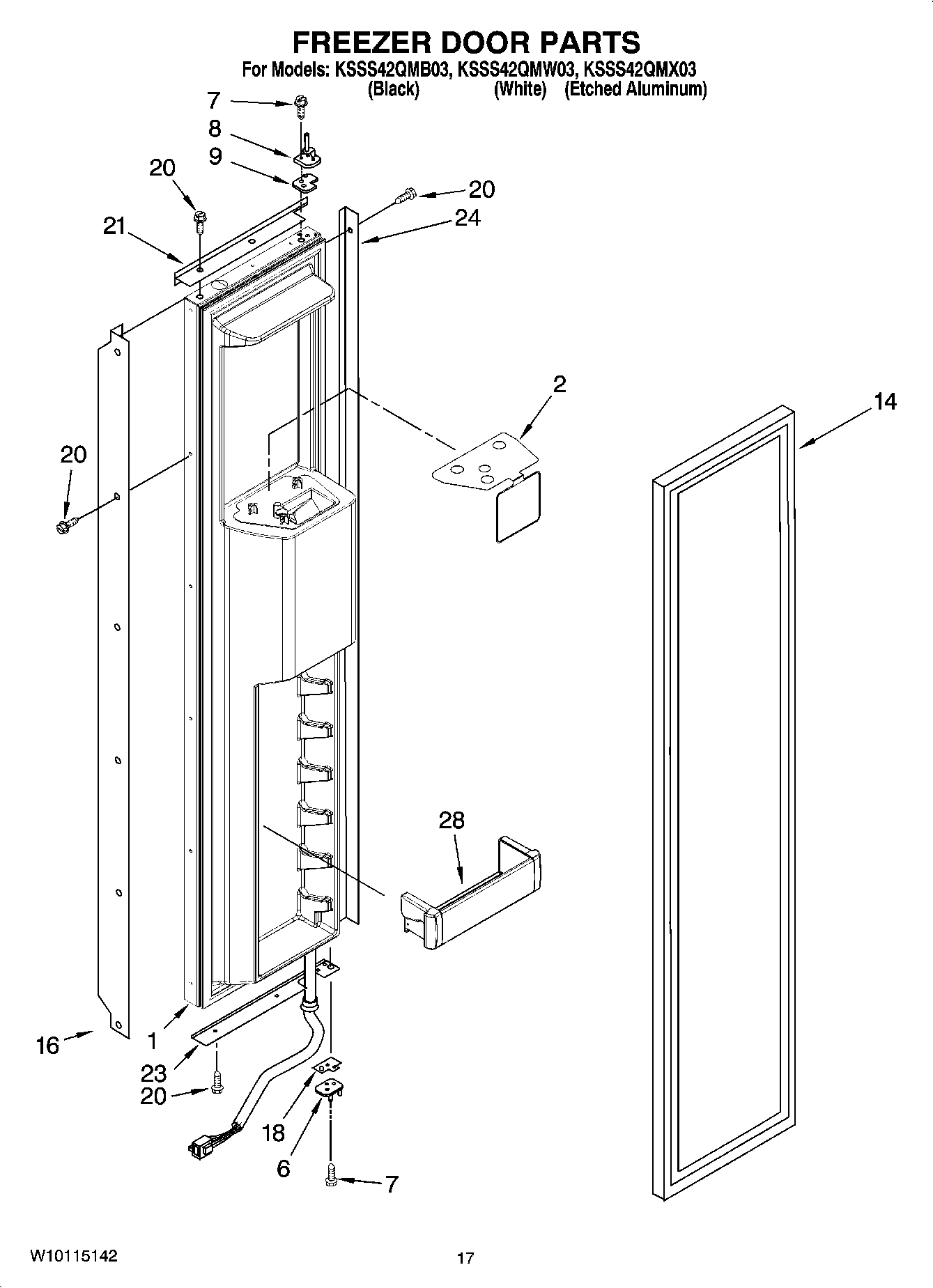 11 - FREEZER DOOR PARTS