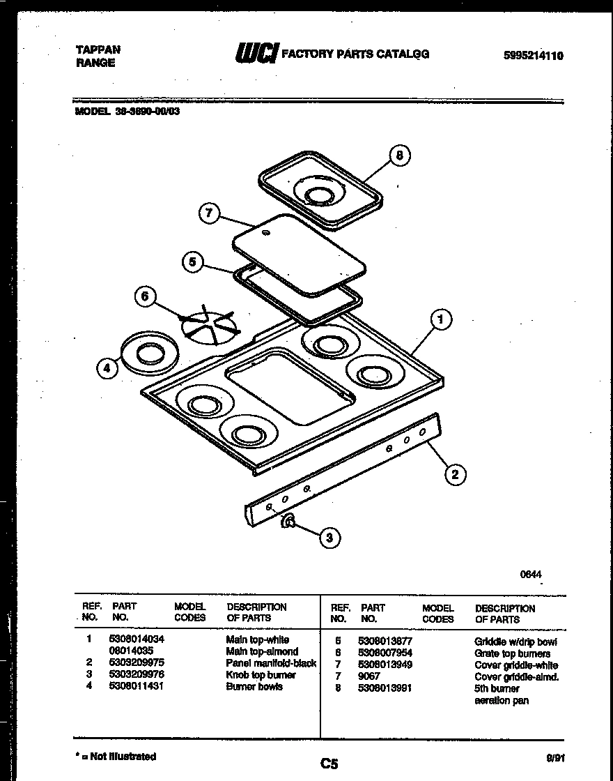 03 - COOKTOP PARTS