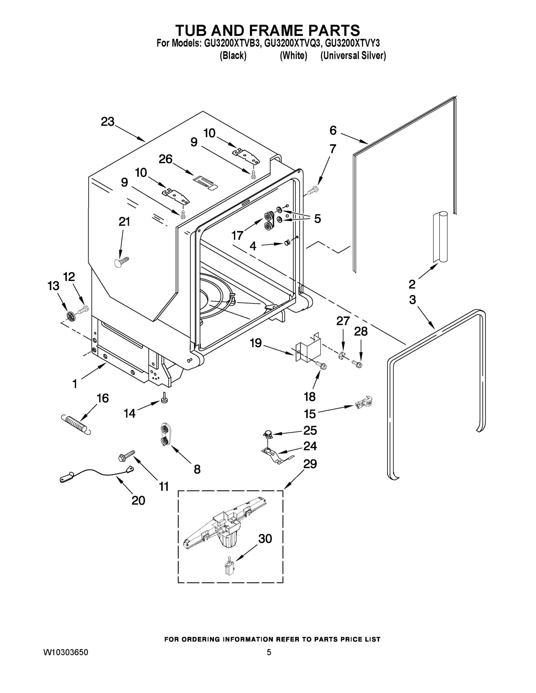 05 - TUB AND FRAME PARTS