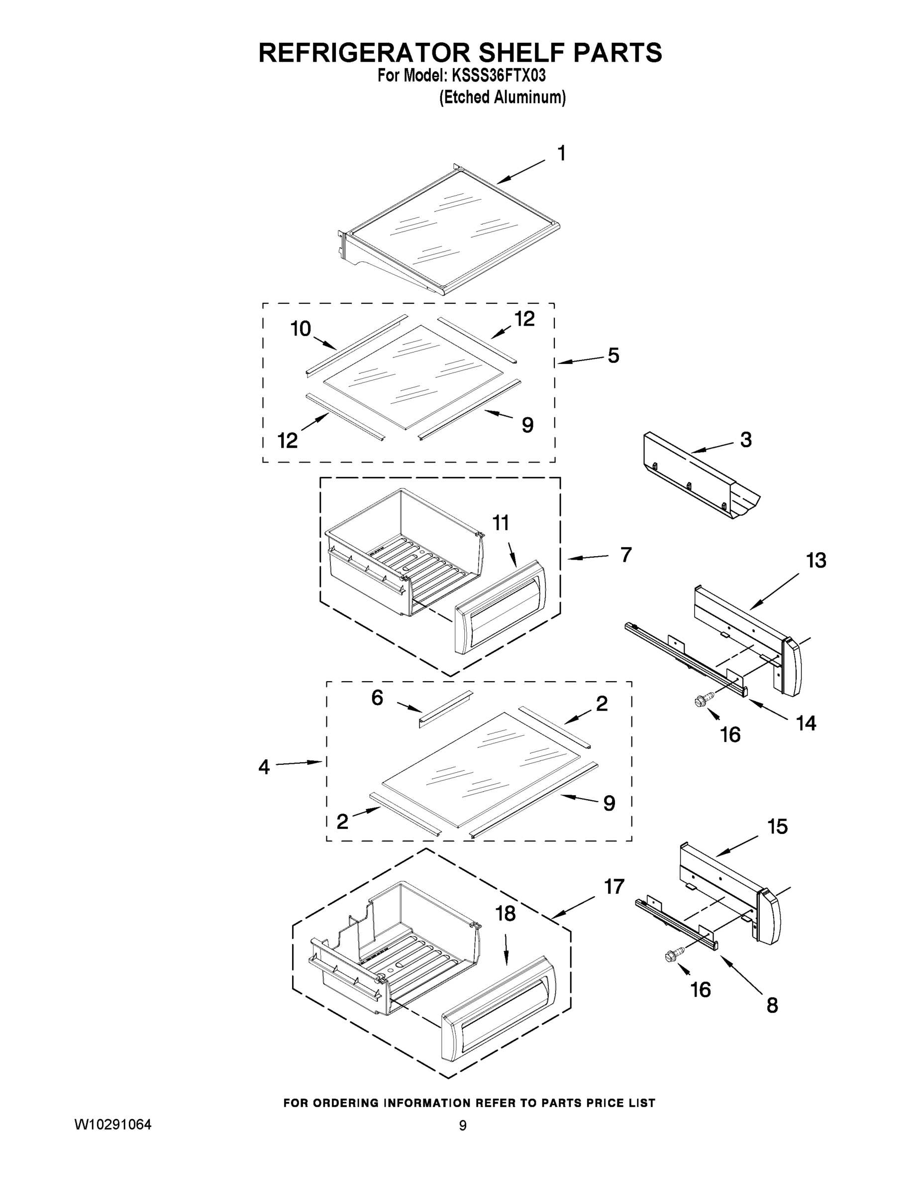 07 - REFRIGERATOR SHELF PARTS