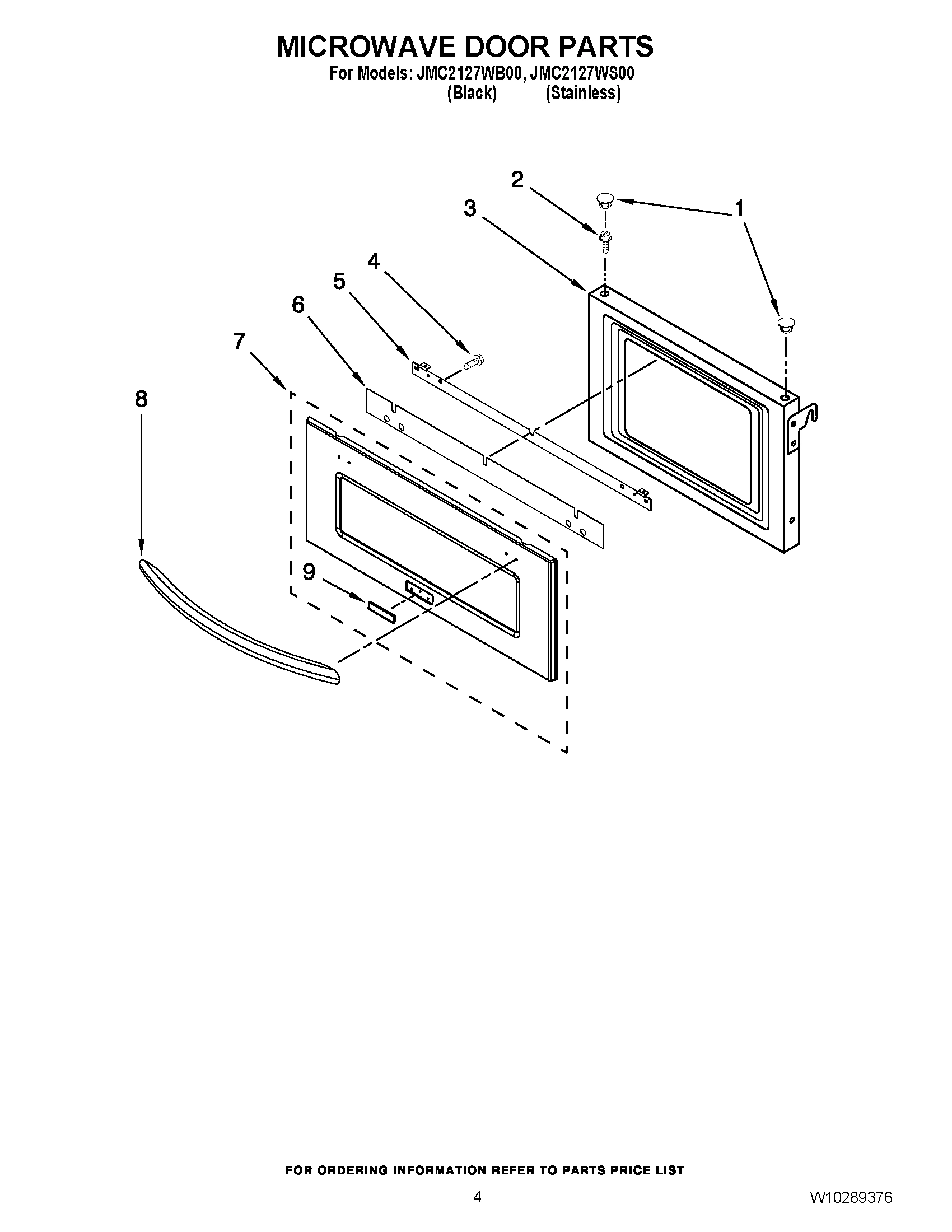 03 - MICROWAVE DOOR PARTS