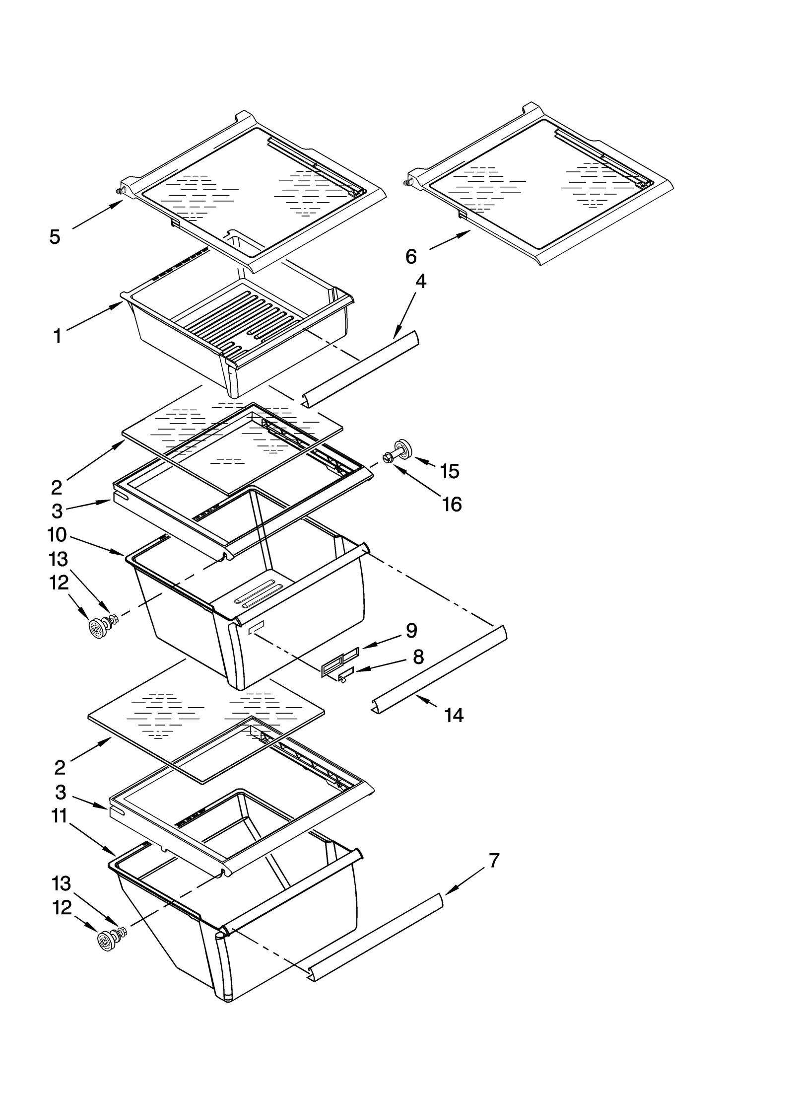 REFRIGERATOR SHELF PARTS
