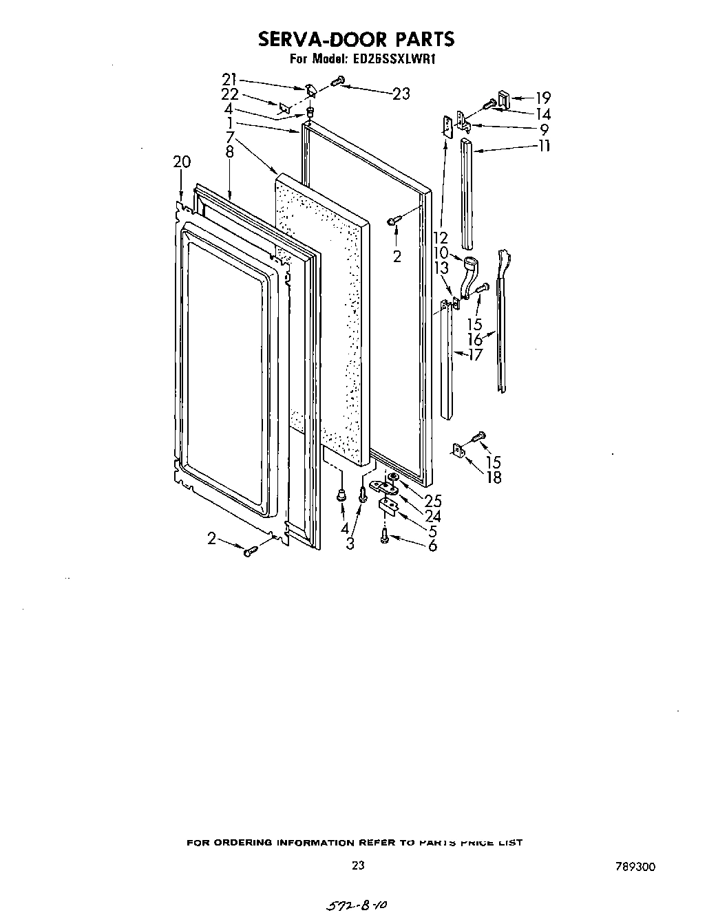 14 - SERVA-DOOR, PARTS NOT ILLUSTRATED