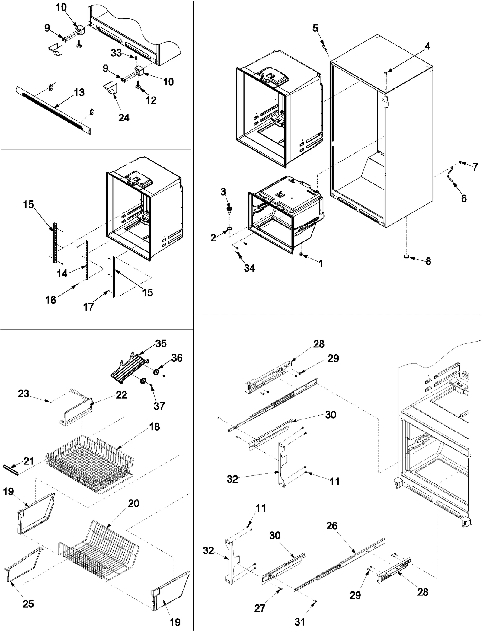 INTERIOR CABINET & FREEZER SHELVING
