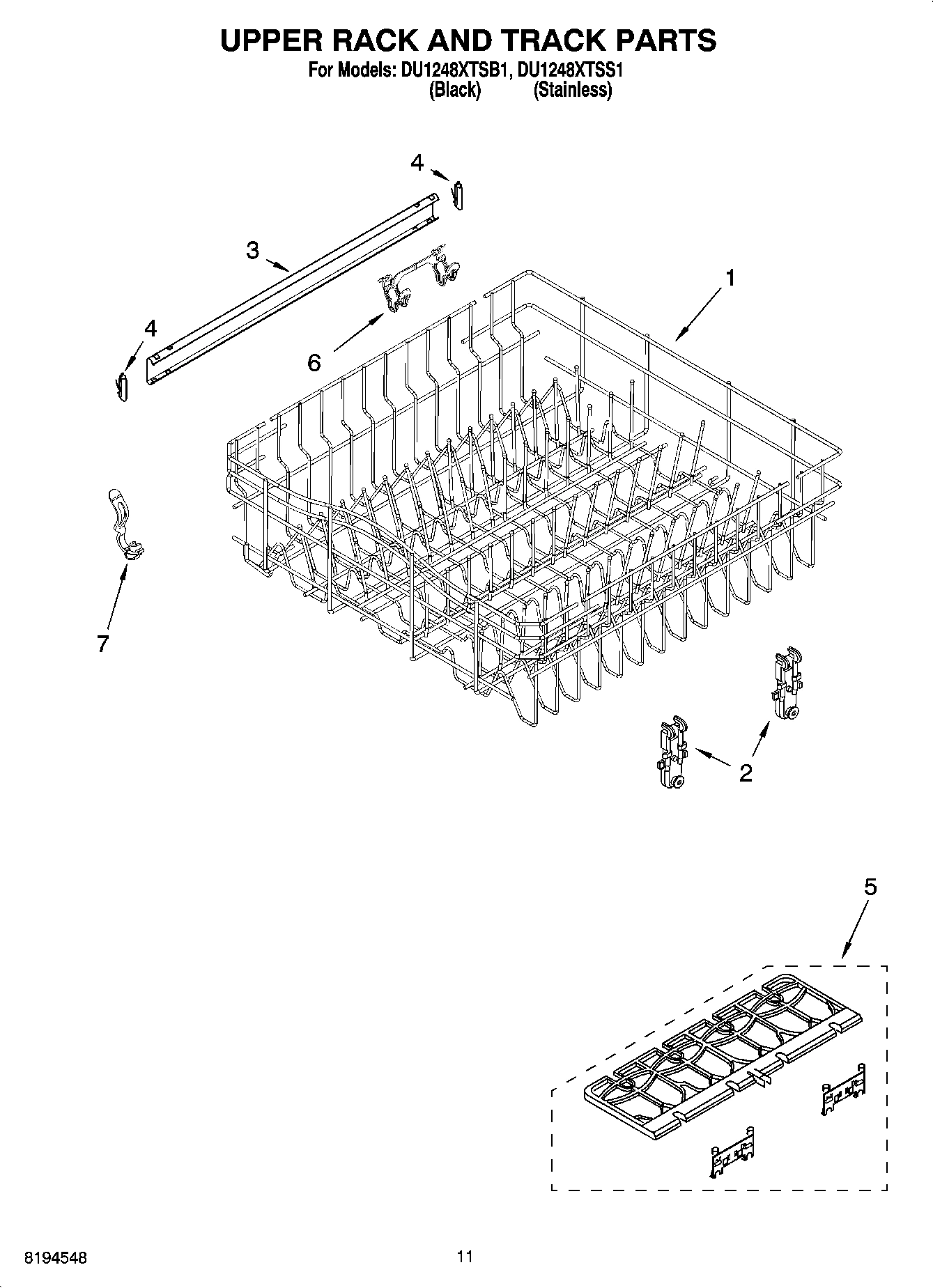09 - UPPER RACK AND TRACK PARTS