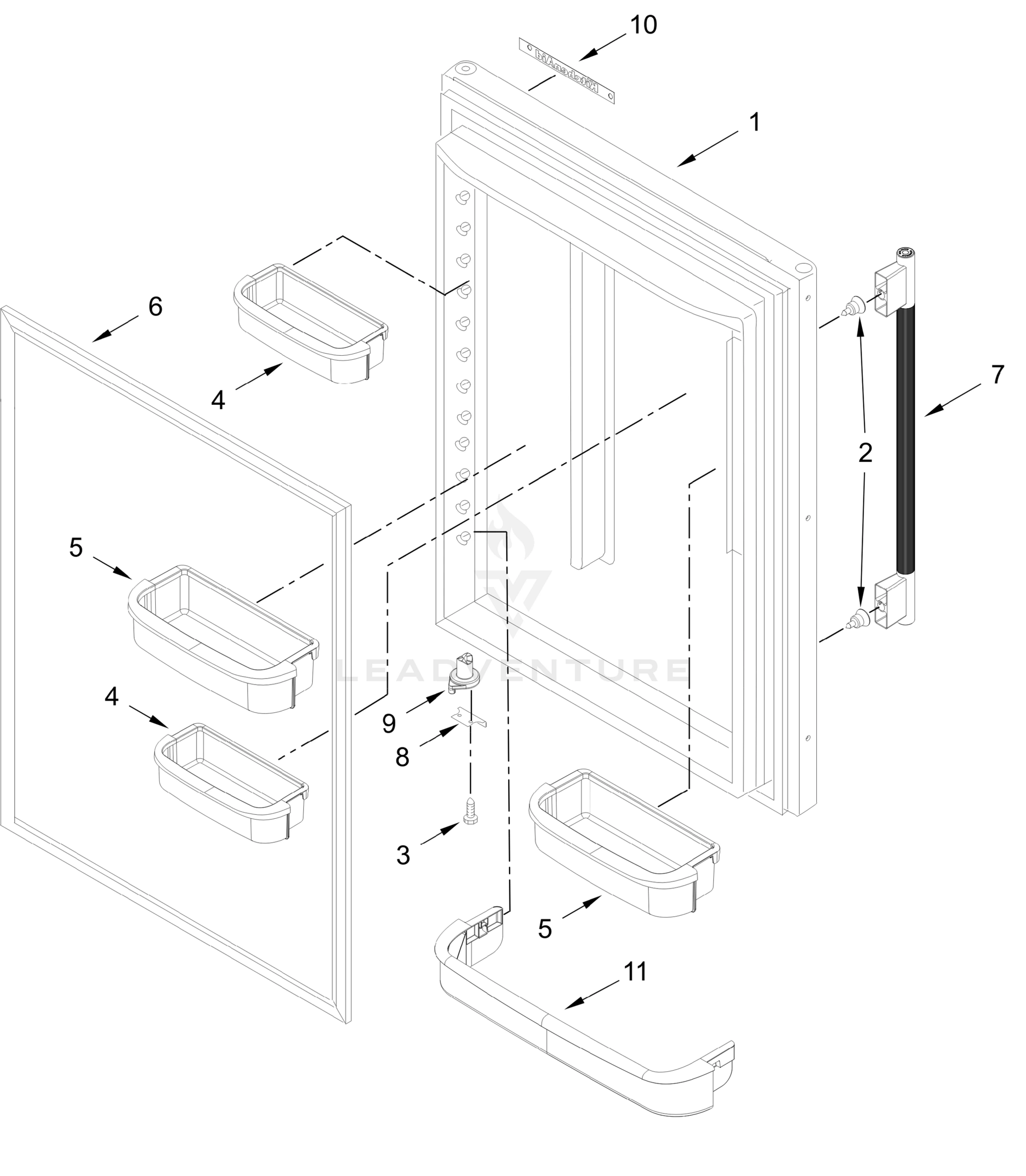 REFRIGERATOR DOOR PARTS
