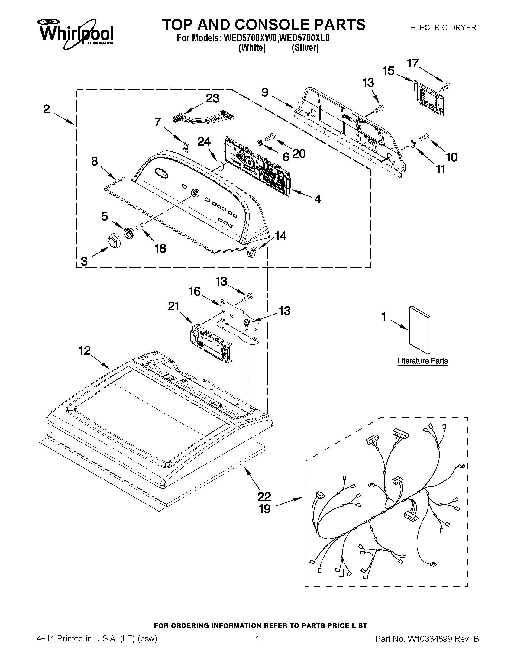 01 - TOP AND CONSOLE PARTS