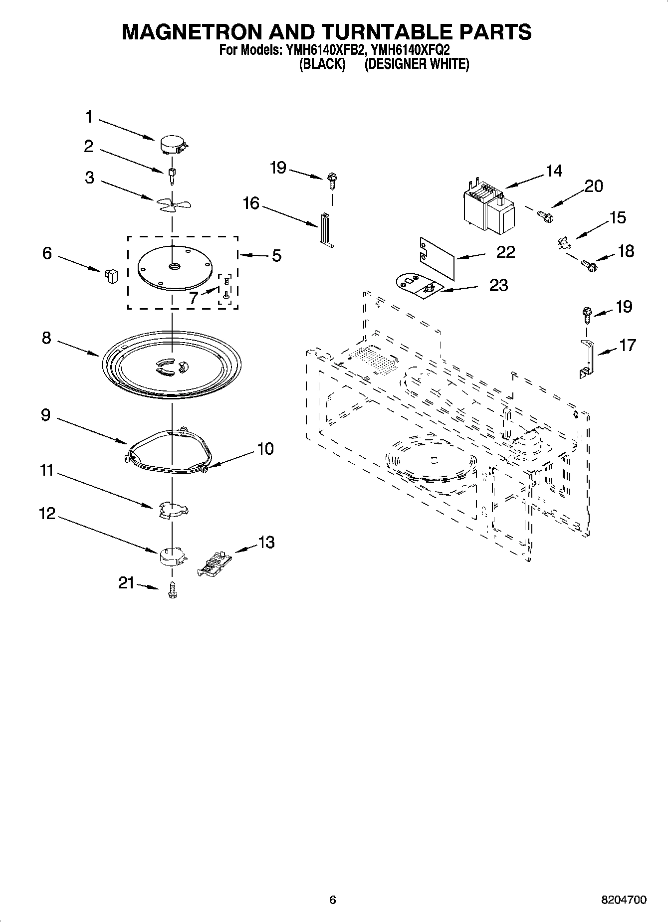 05 - MAGNETRON AND TURNTABLE PARTS