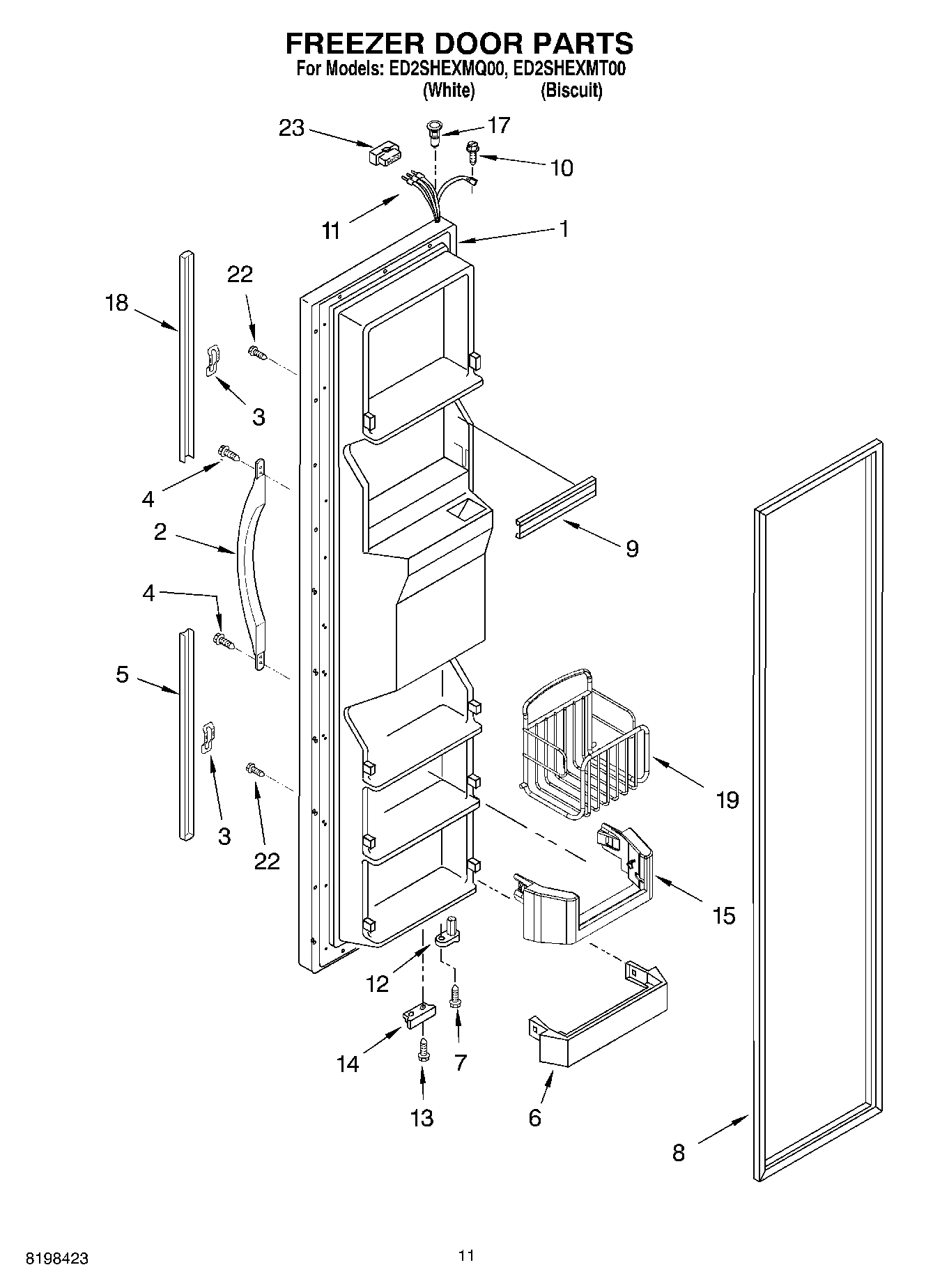07 - FREEZER DOOR PARTS