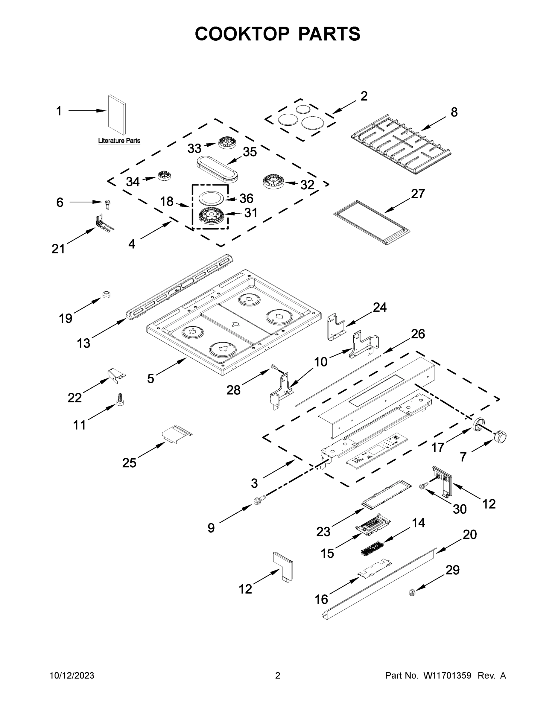 02 - COOKTOP PARTS