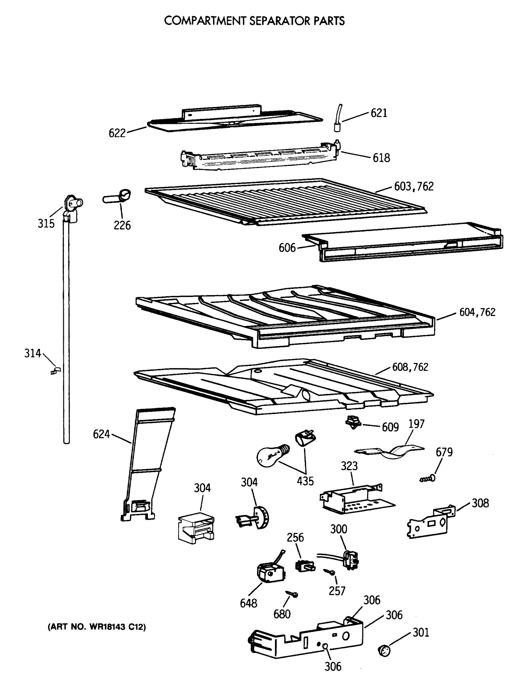 COMPARTMENT SEPARATOR PARTS