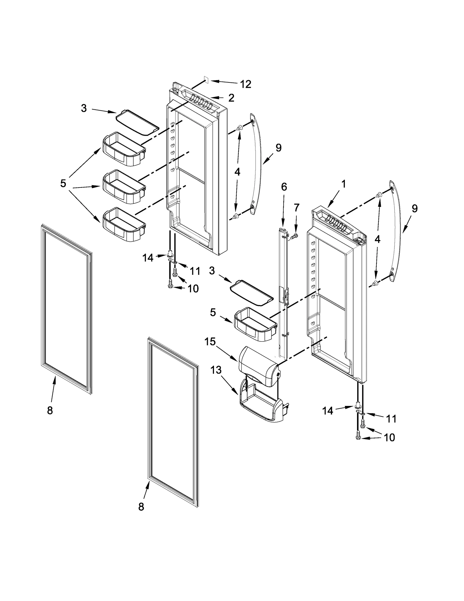 REFRIGERATOR DOOR PARTS