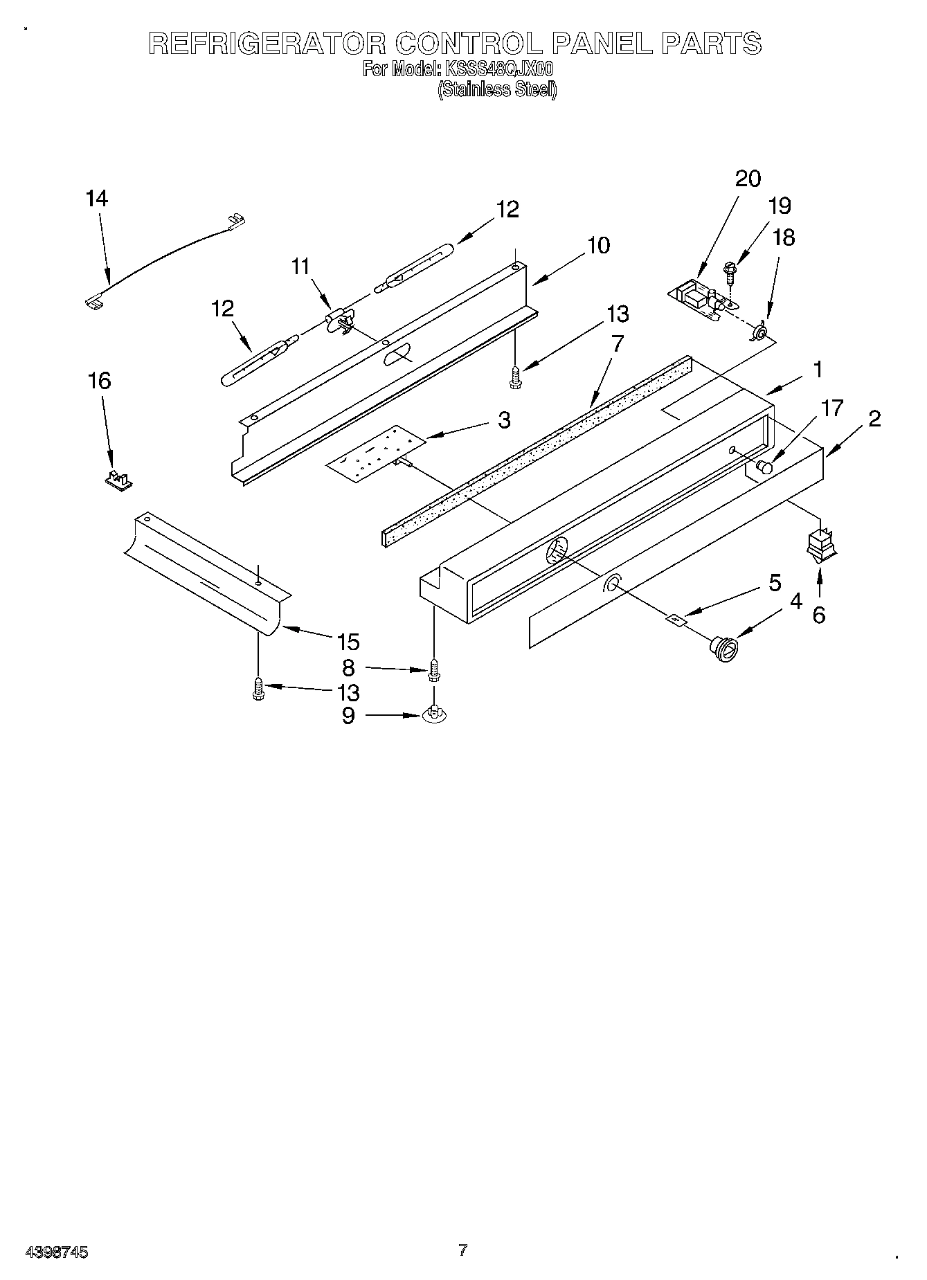 05 - REFRIGERATOR CONTROL PANEL