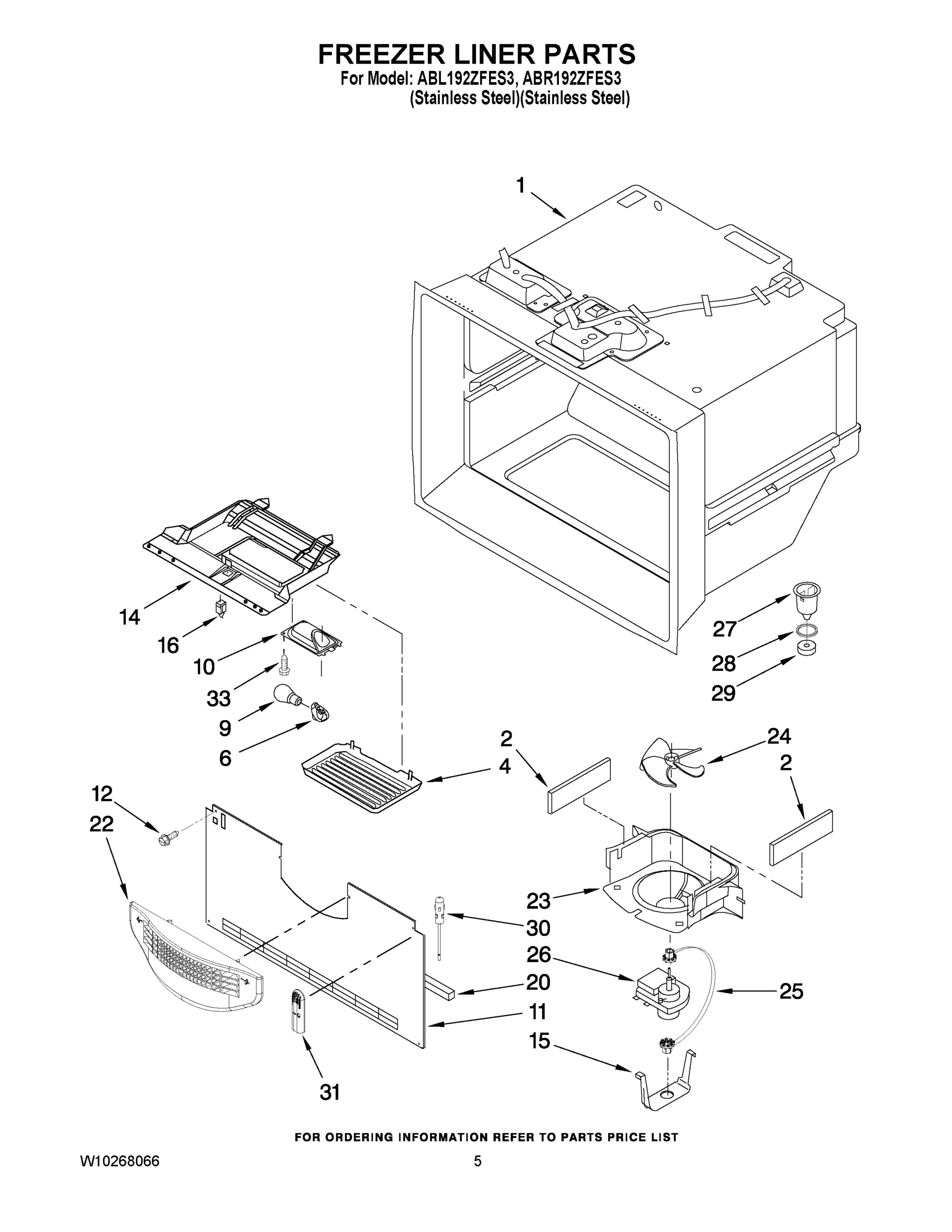 03 - FREEZER LINER PARTS