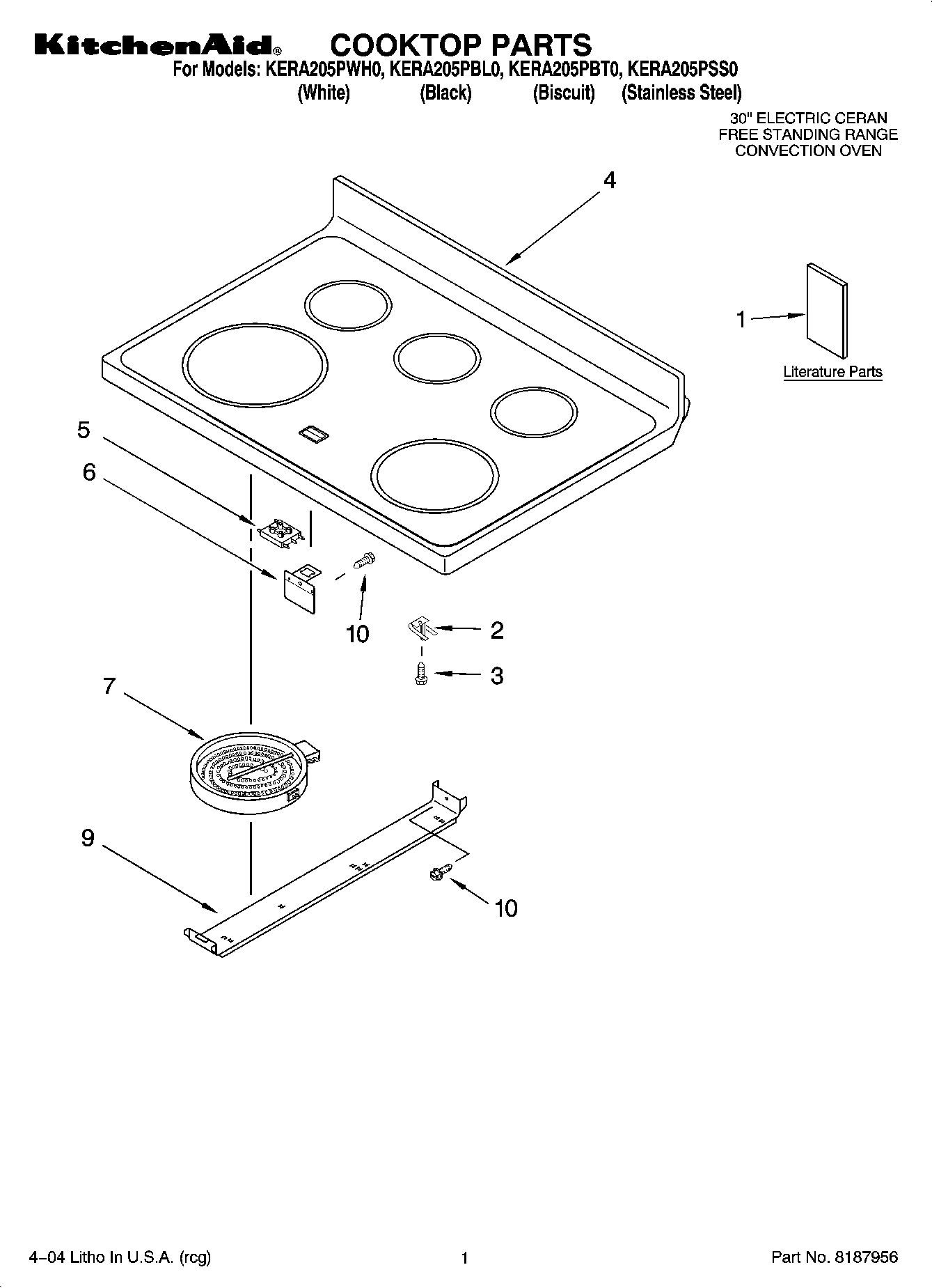 01 - COOKTOP PARTS