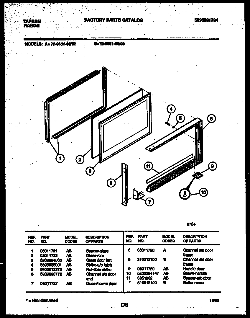 09 - UPPER OVEN DOOR PARTS
