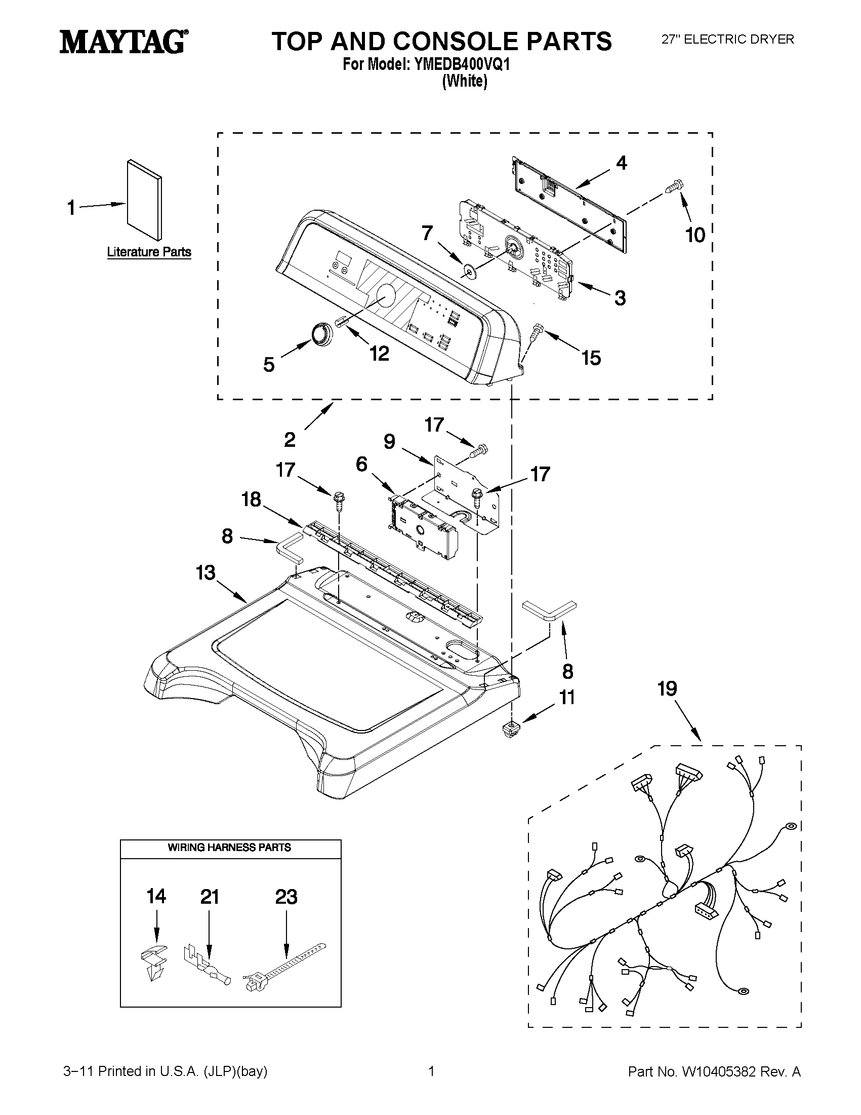 01 - TOP AND CONSOLE PARTS