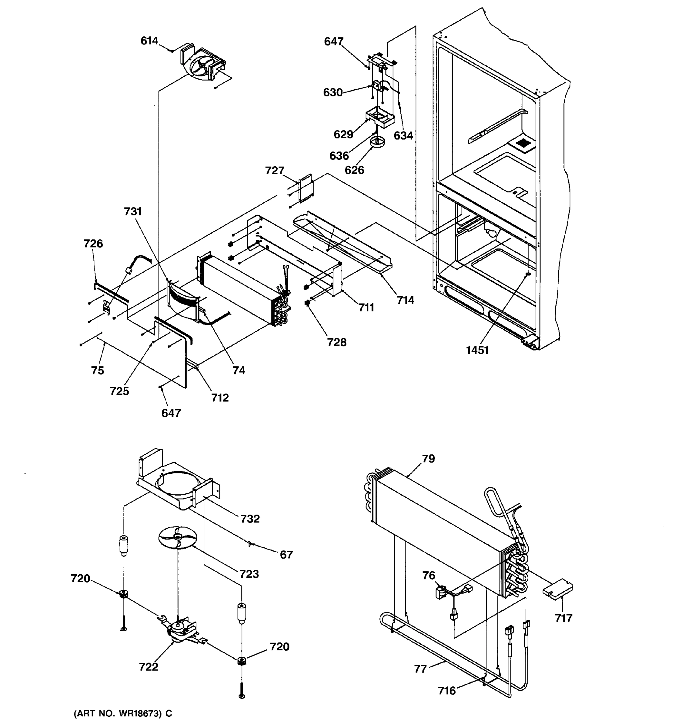 EVAPORATOR & FREEZER CONTROL ASSEMBLY