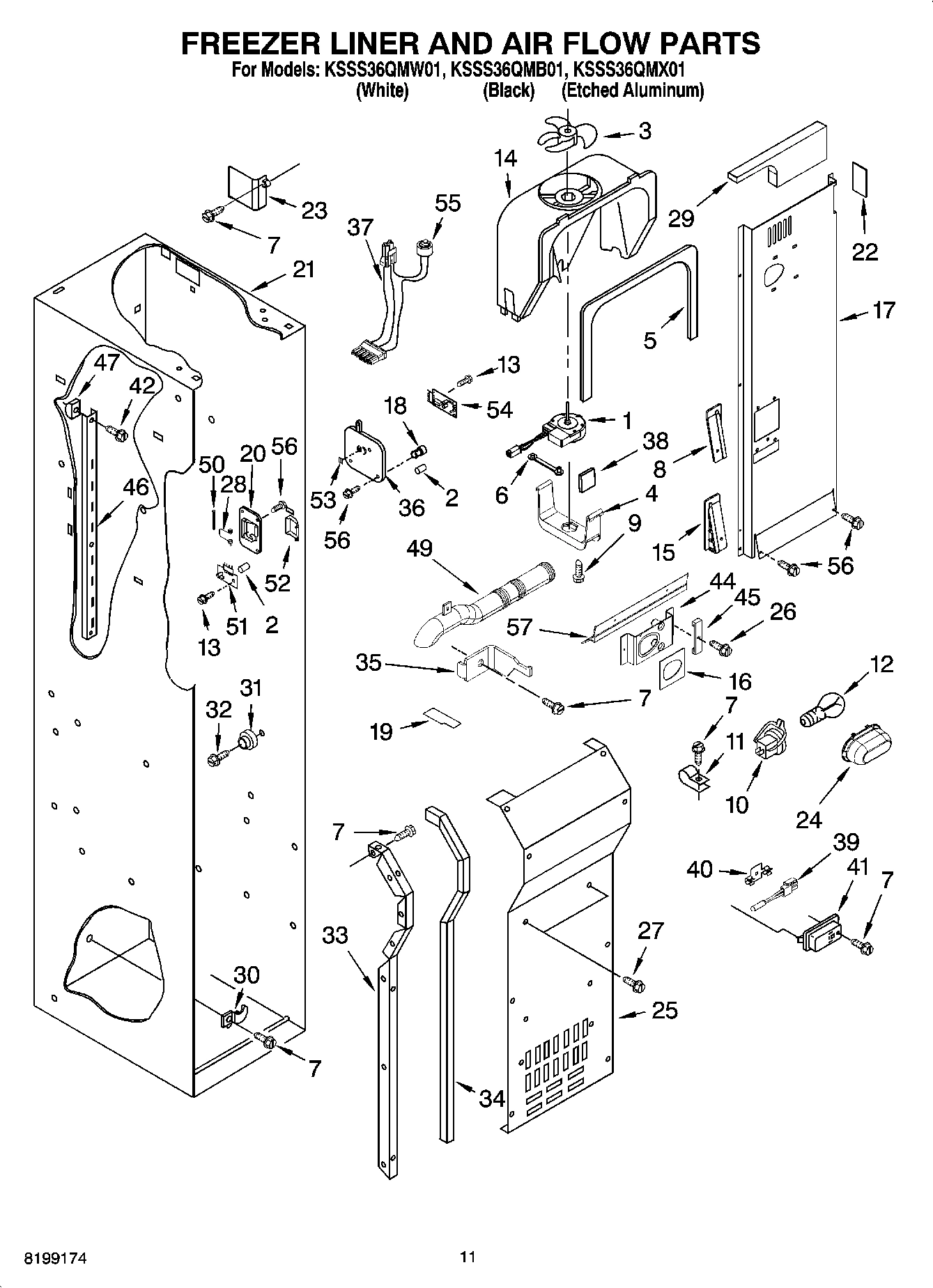 08 - FREEZER LINER AND AIR FLOW PARTS