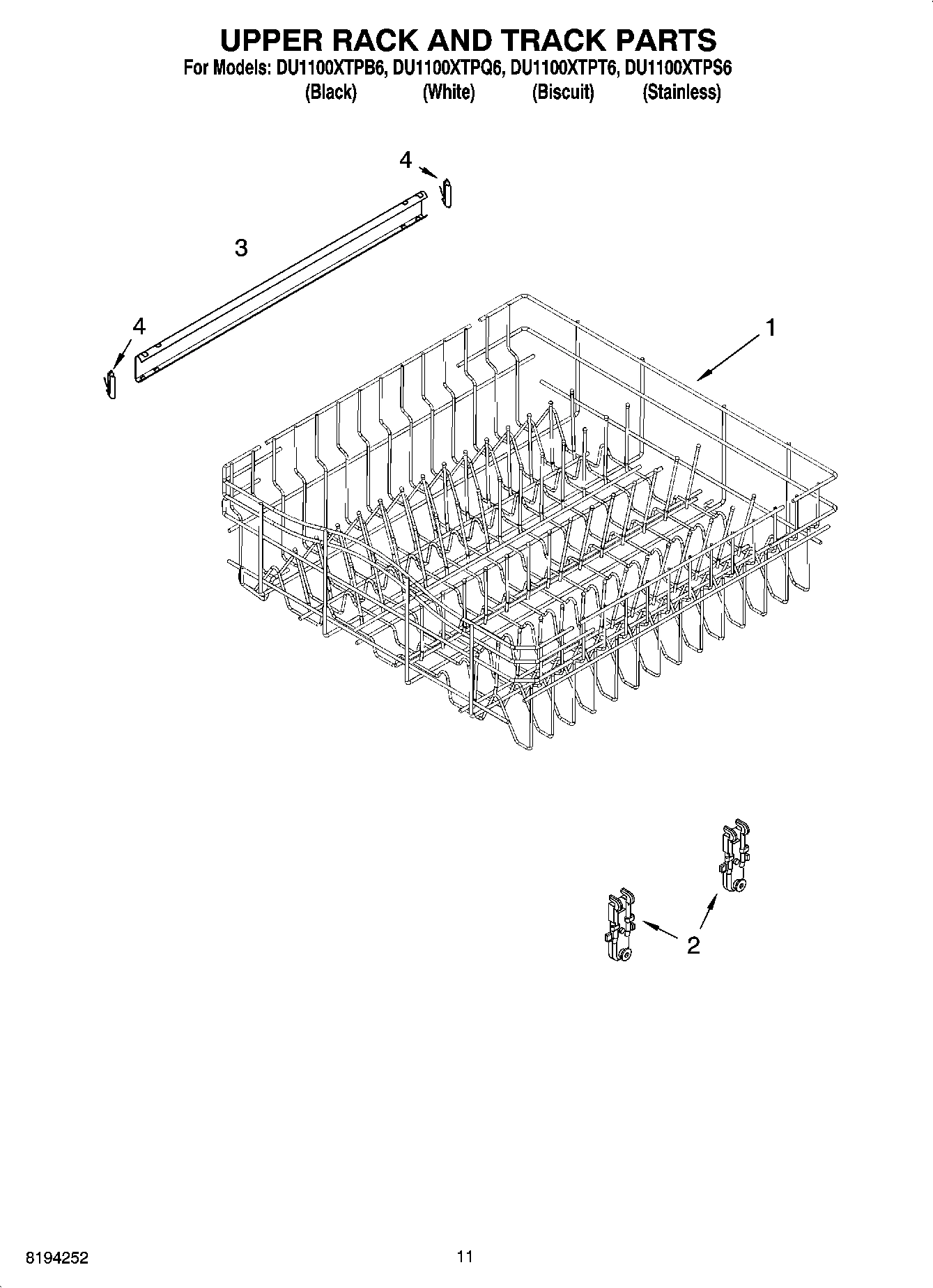 09 - UPPER RACK AND TRACK PARTS