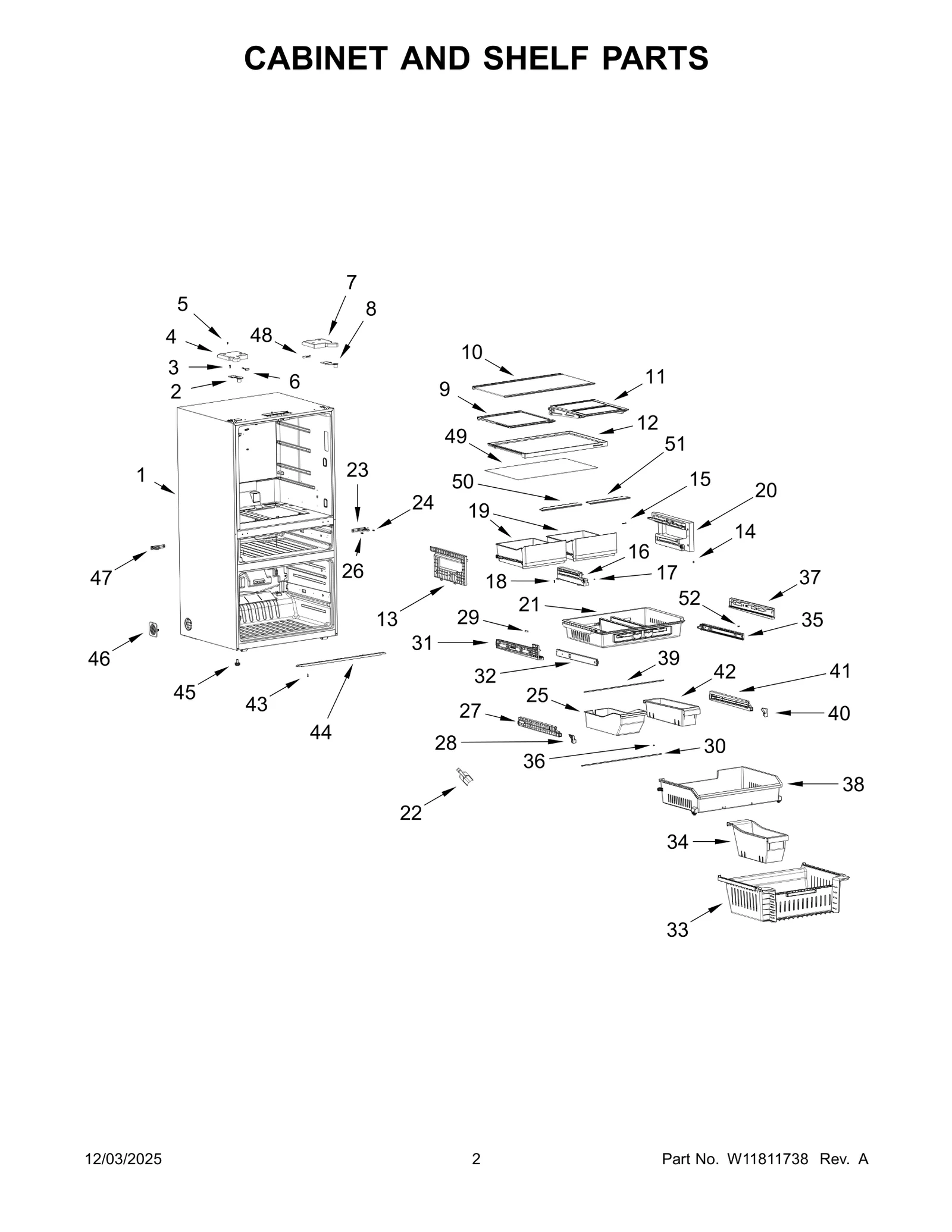 CABINET AND SHELF PARTS