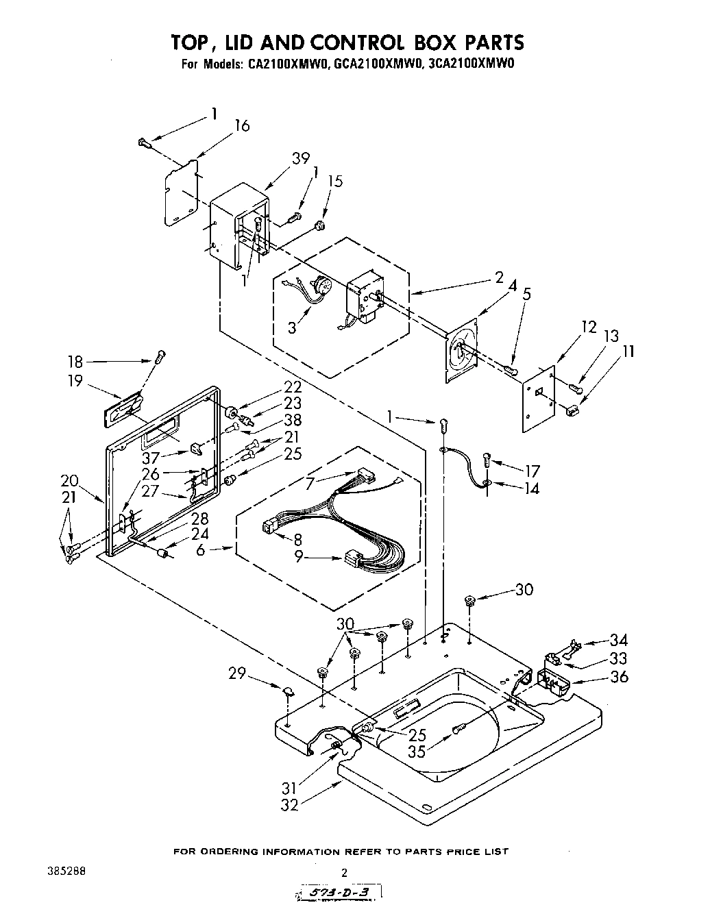 02 - TOP, LID AND CONTROL BOX