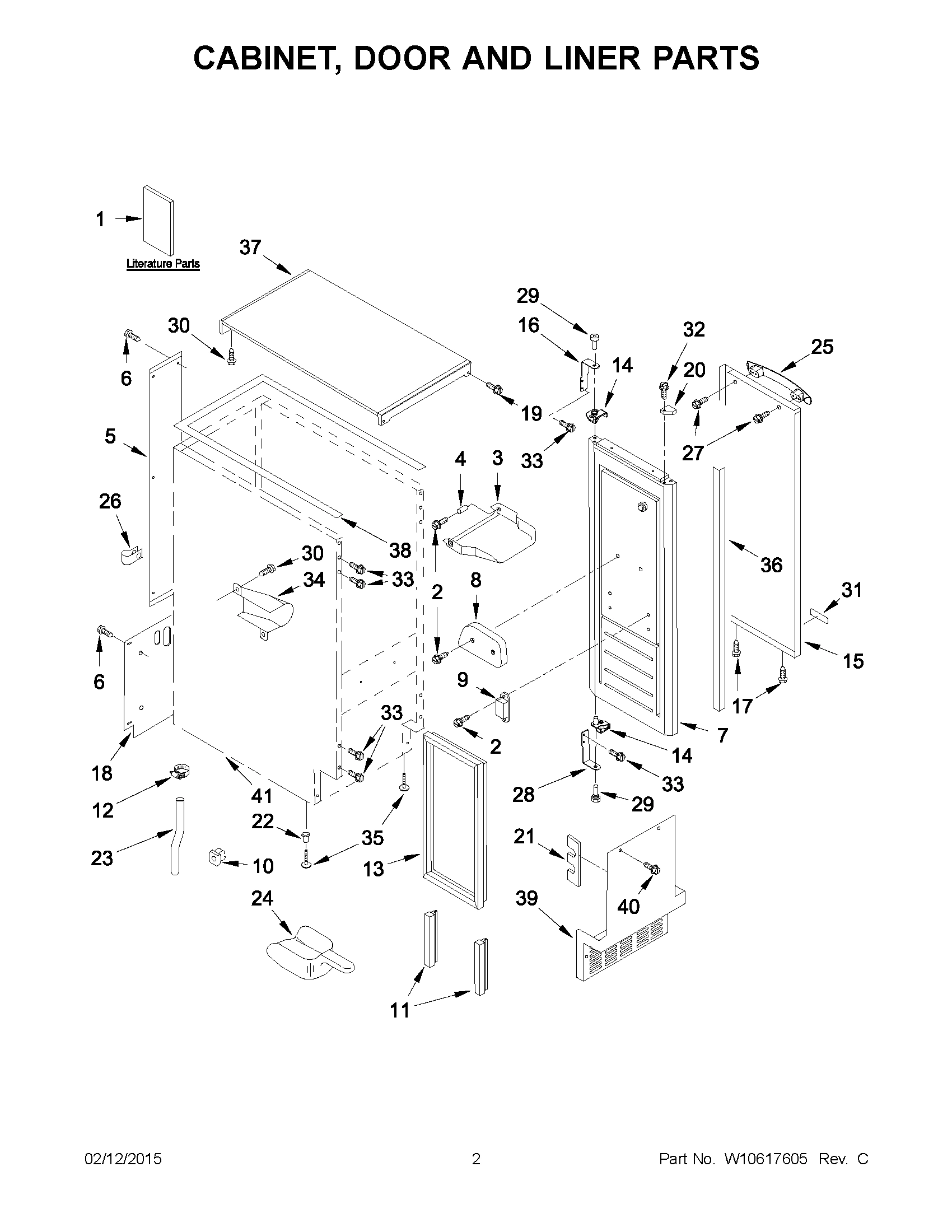 02 - CABINET, DOOR AND LINER PARTS