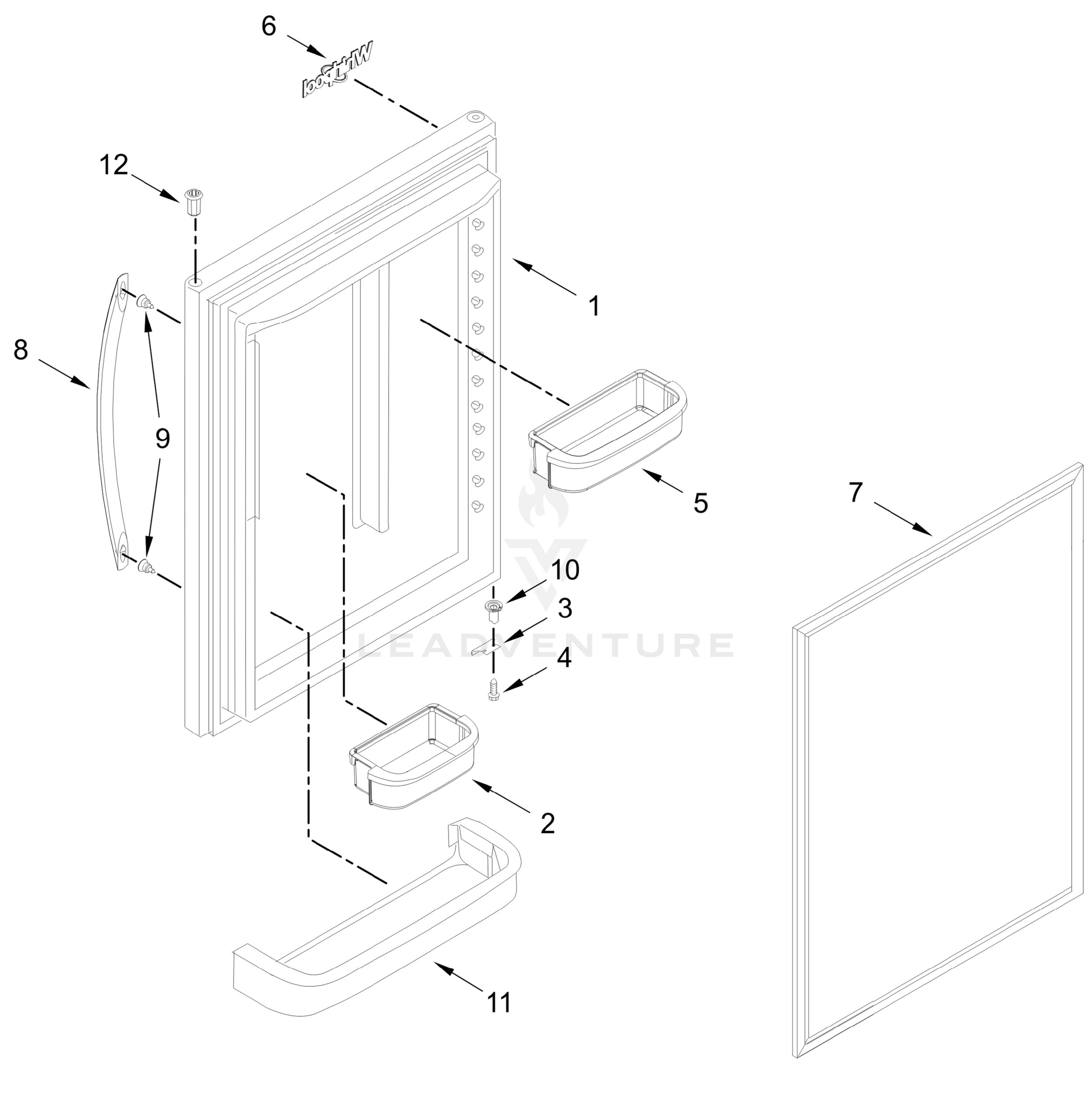 REFRIGERATOR DOOR PARTS