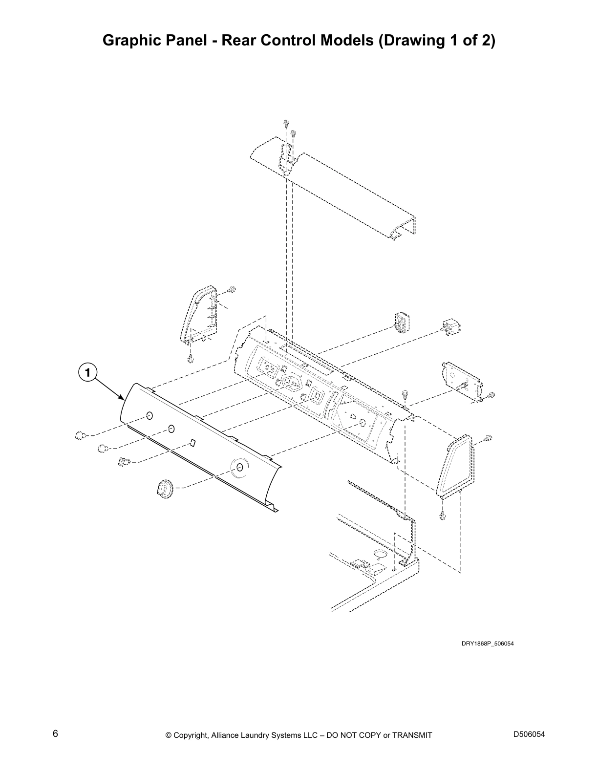 Graphic Panel - Rear Control Models (Drawing 1 of 2)