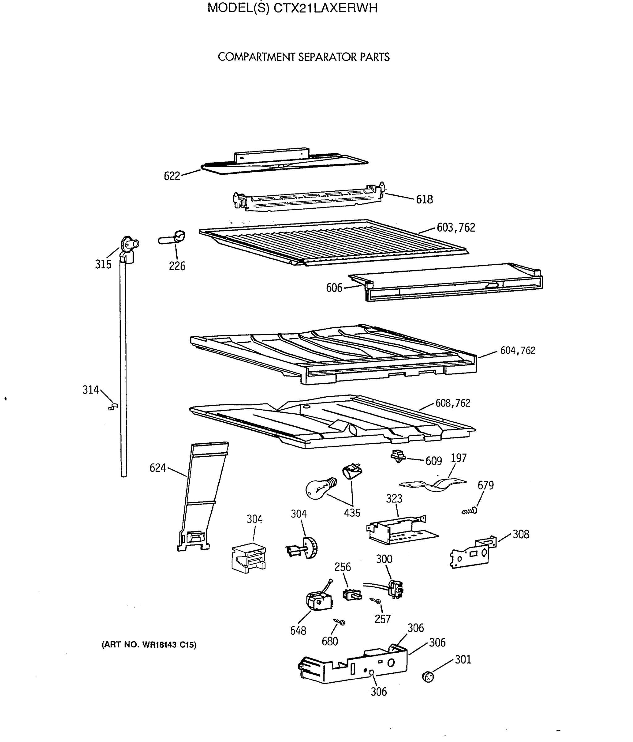 COMPARTMENT SEPARATOR PARTS
