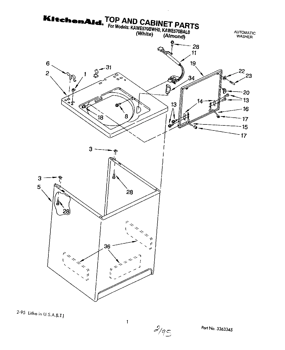 01 - TOP AND CABINET, LIT/OPTIONAL