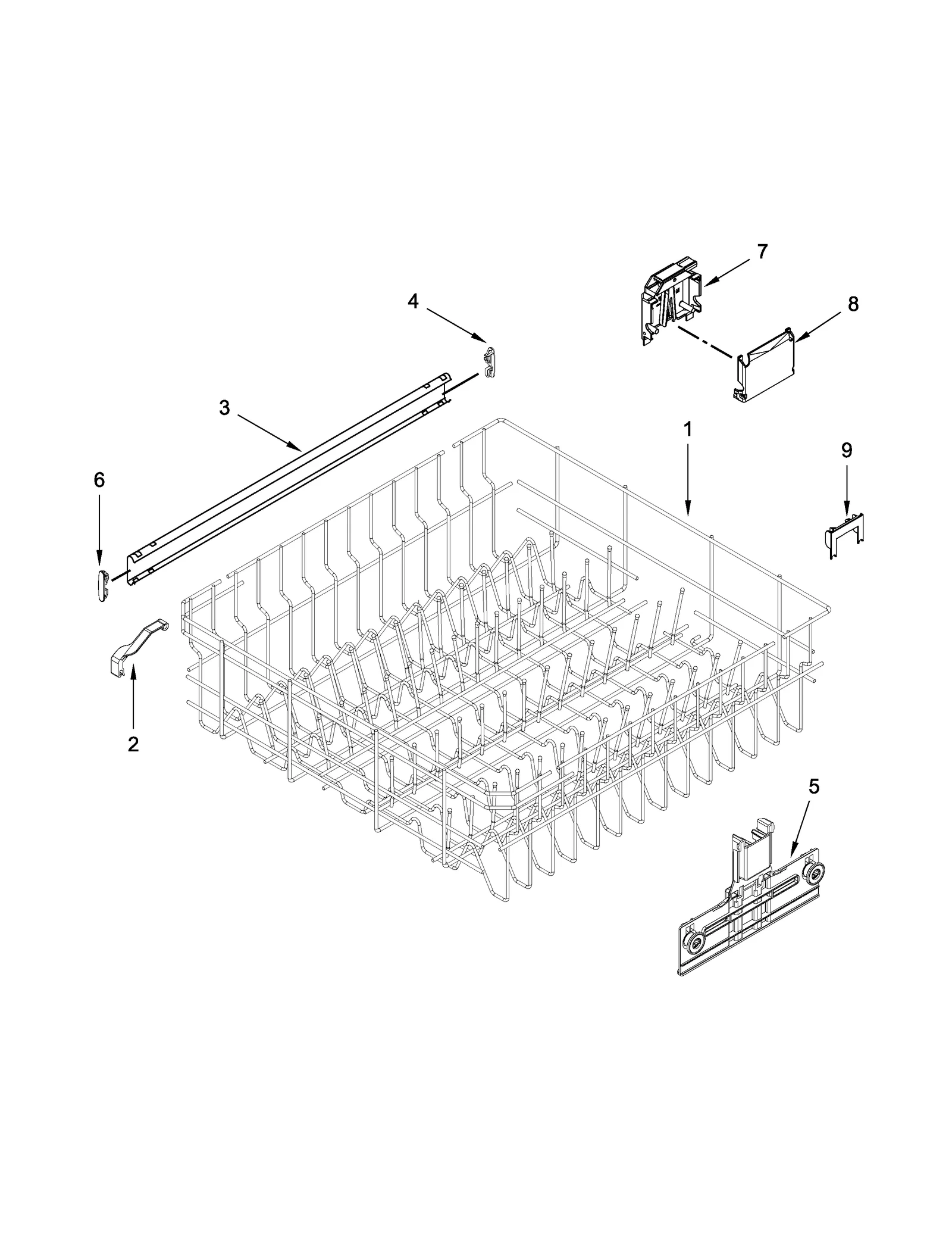 UPPER RACK AND TRACK PARTS